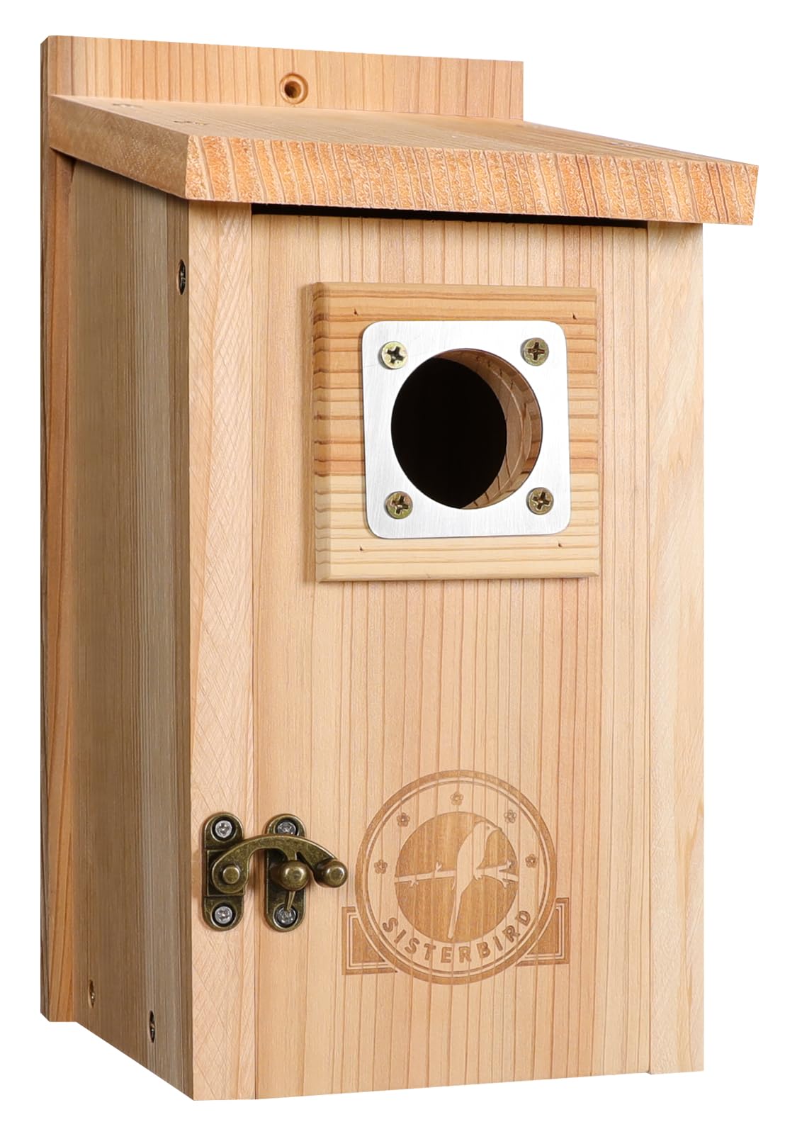 SISTERBIRD Cedar Birdhouse with Metal Guard