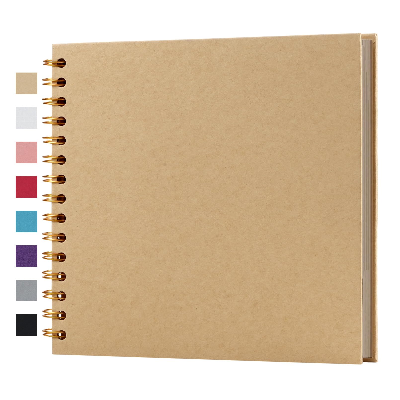 potricher 8x8 DIY Kraft Scrapbook (Hardcover, 40 Pages)