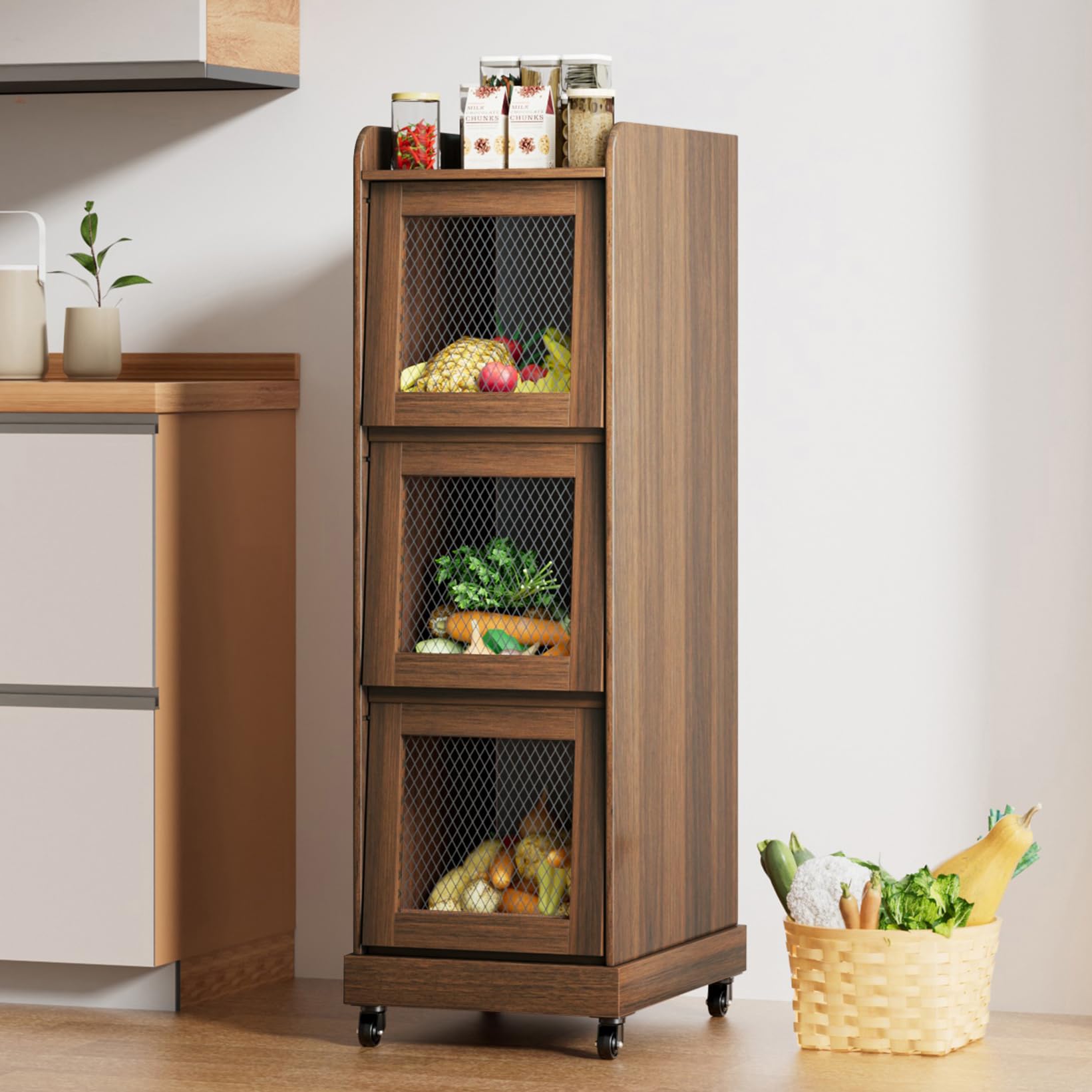 4-Tier Potato & Onion Storage Bin