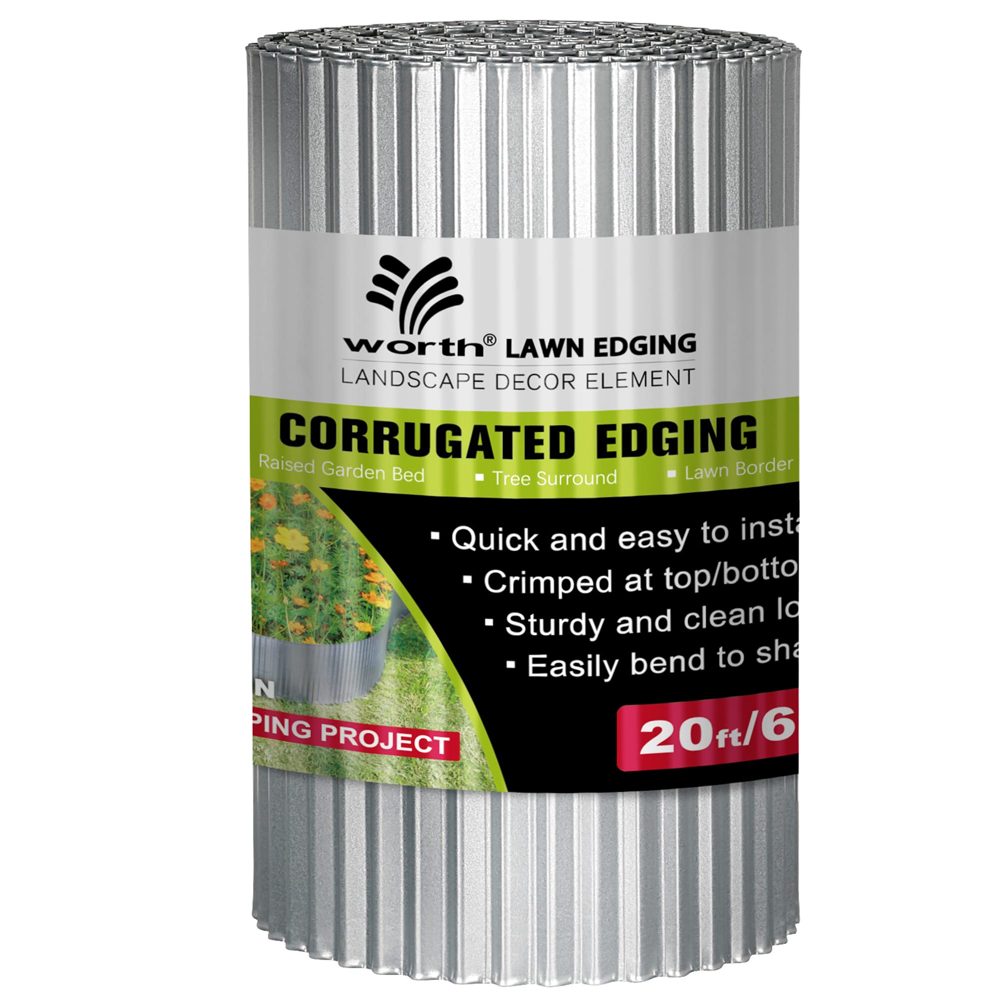 Worth Galvanized Corrugated Steel Edging