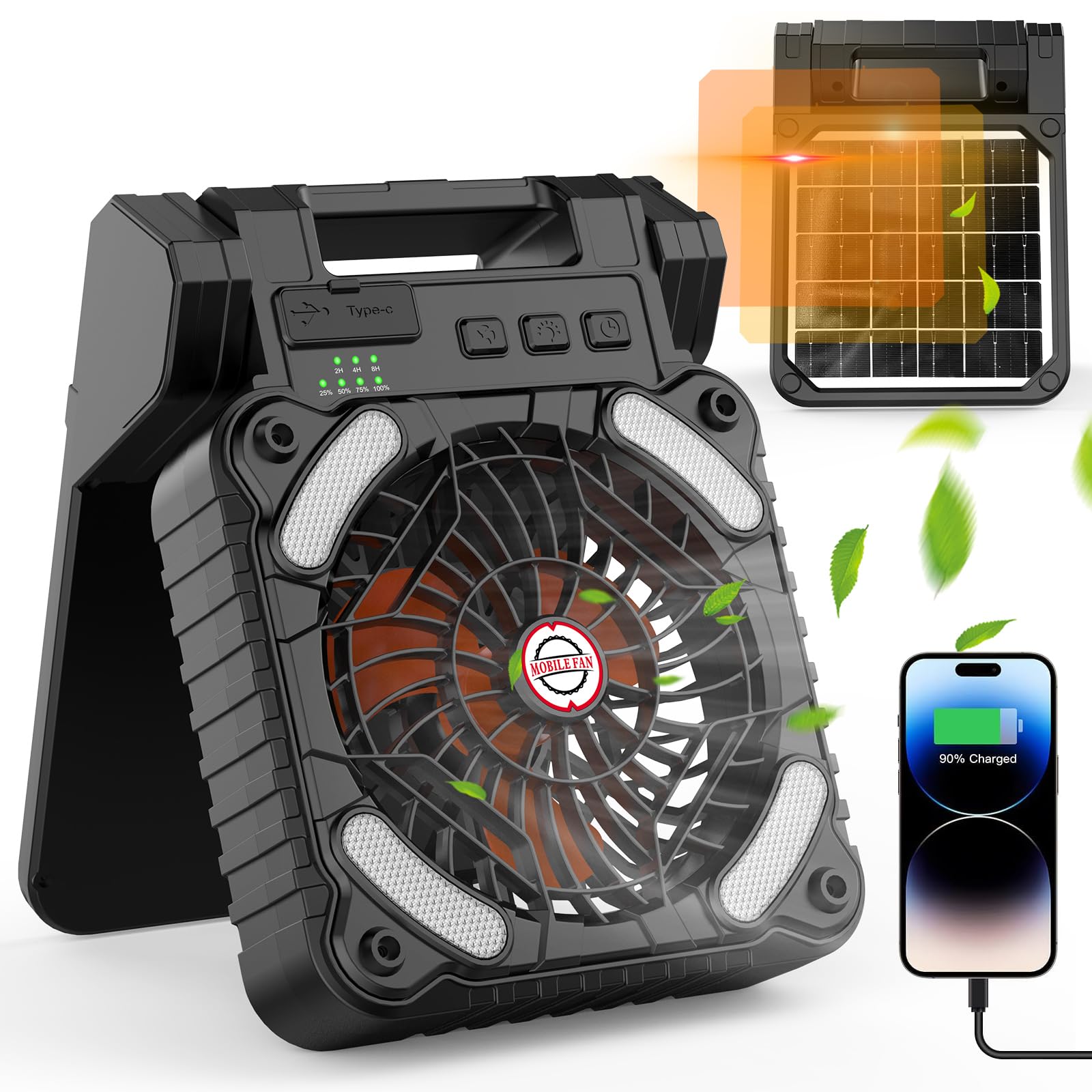 iYeHo 10400mAh Solar Camping Fan