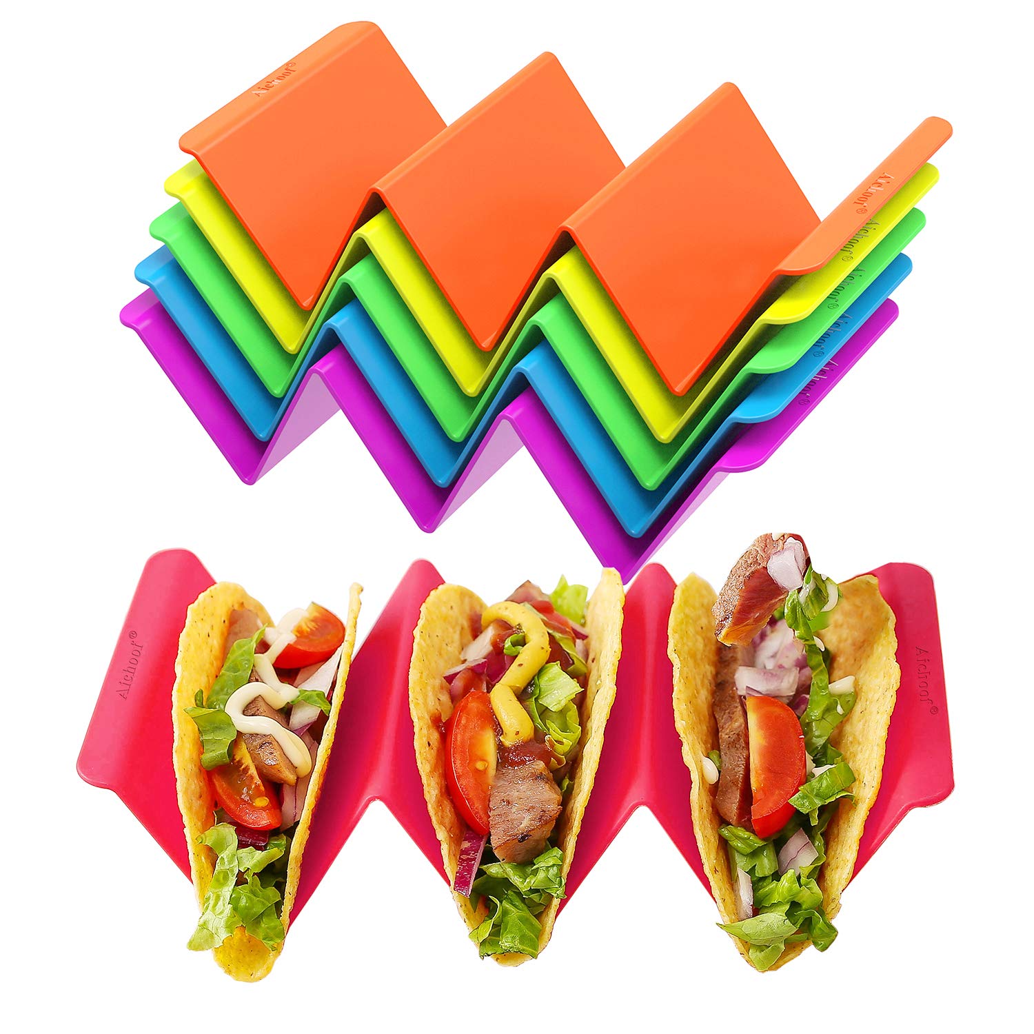 Aichoof Colorful Taco Holder Set
