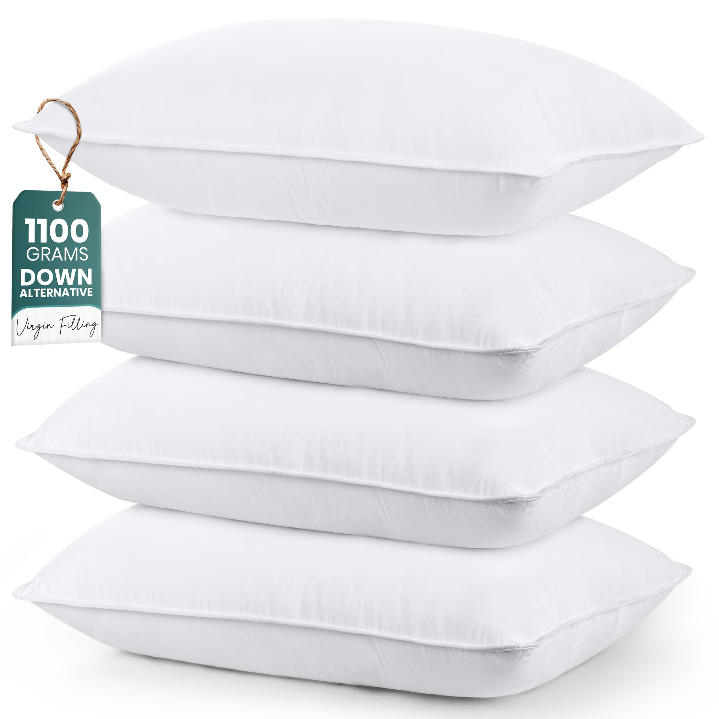 Utopia Bedding Bed Pillows for Sleeping, Queen Size Set of 4, Cooling Pillows