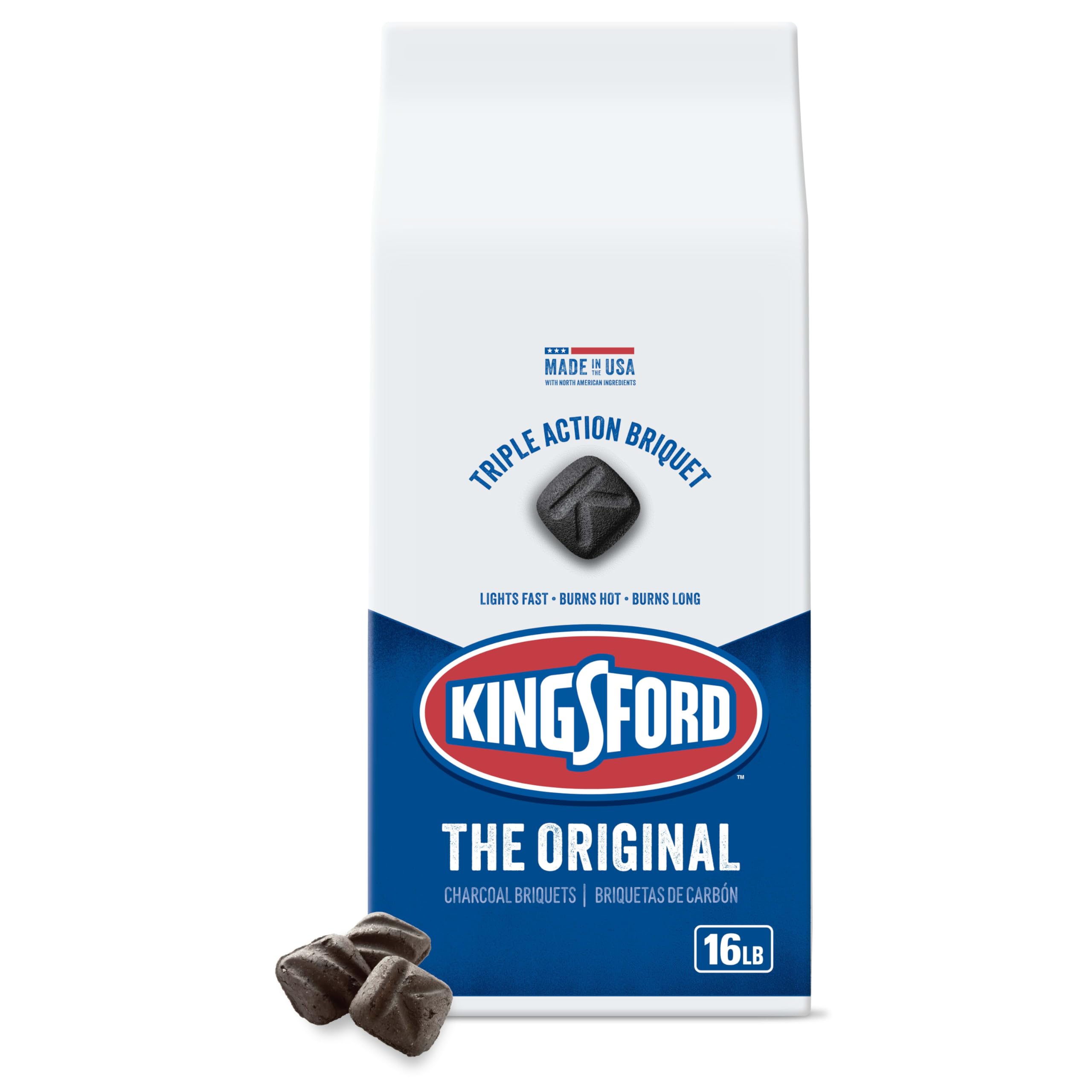 Kingsford Original Charcoal Briquettes, BBQ Charcoal for Grilling, 16 Pounds (Package May Vary)