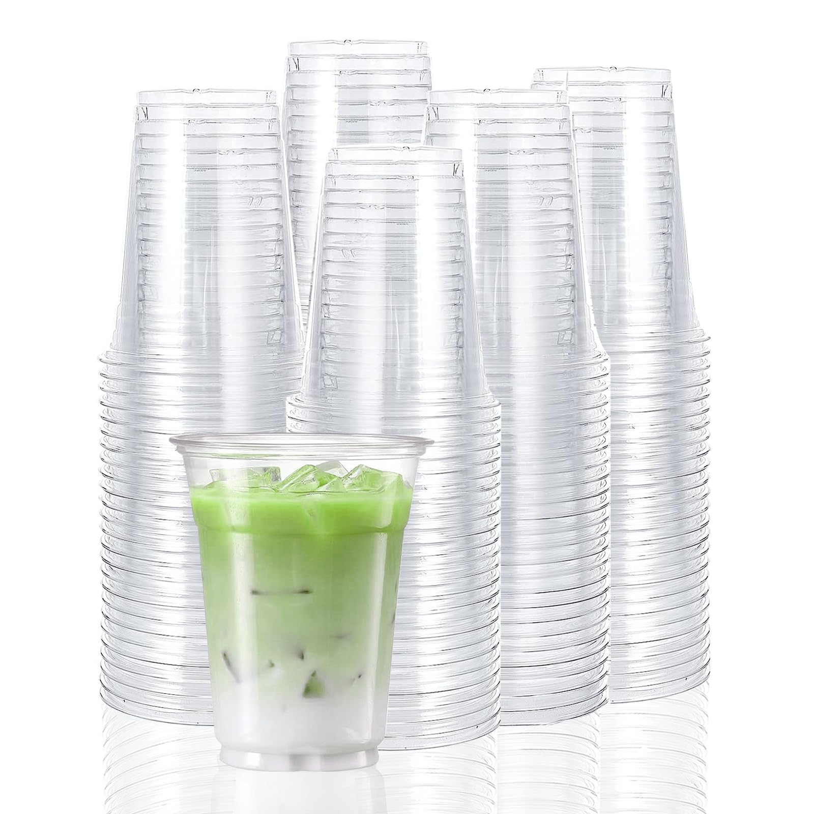 TashiBox Clear Plastic Cups (12 oz)