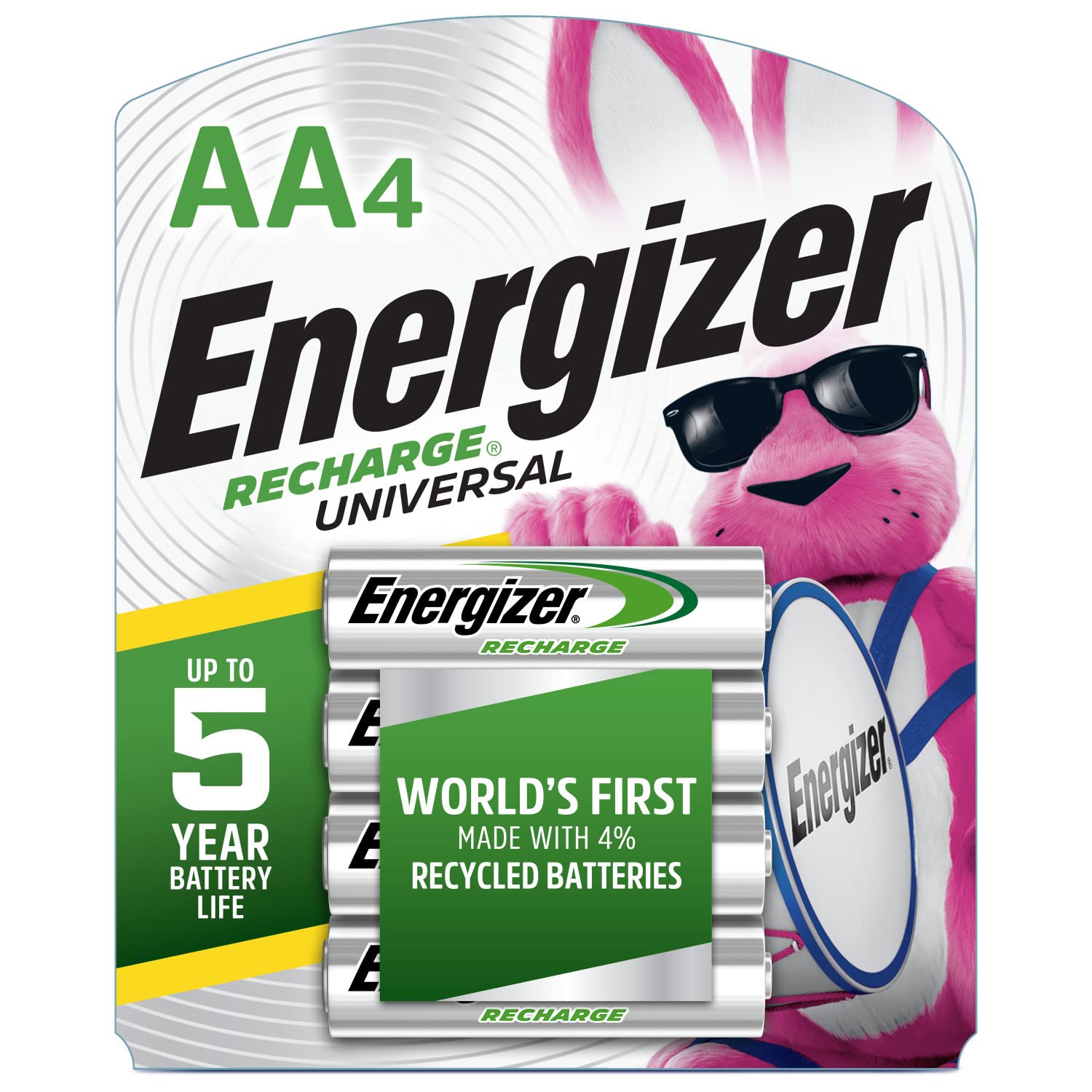 Energizer Recharge Universal AA (4 Count) — dependable NiMH for repeat use