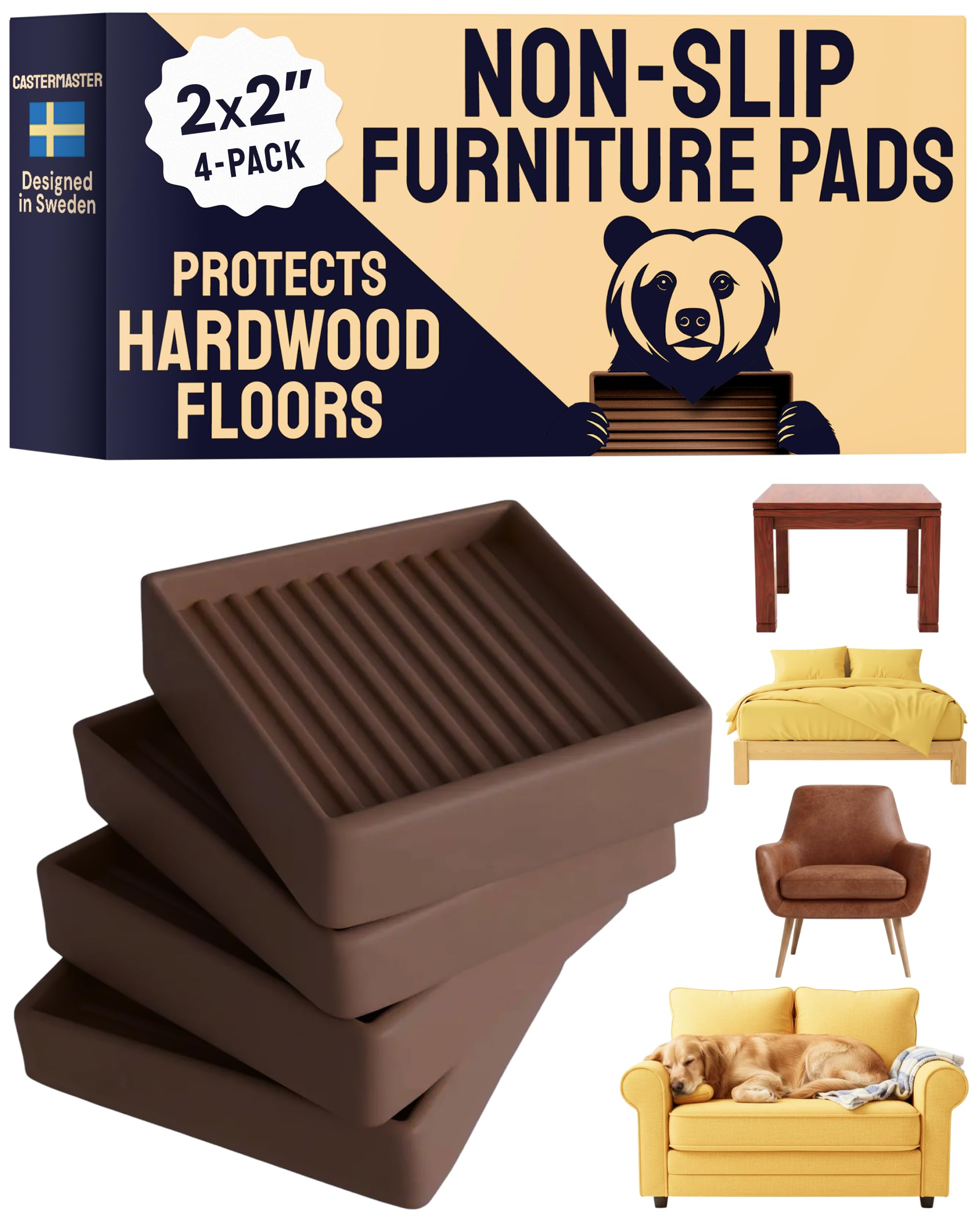CasterMaster Non-Slip Furniture Pads