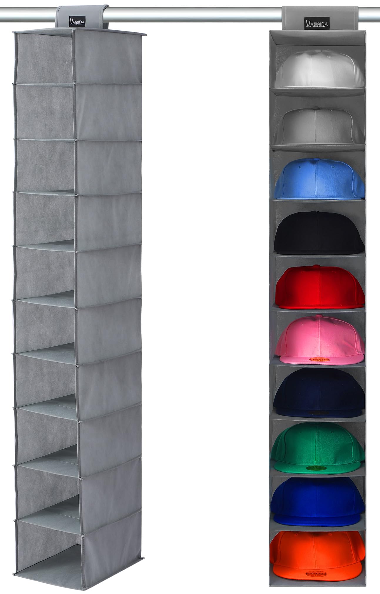 VAESIDA 10-Shelf Hanging Hat Rack