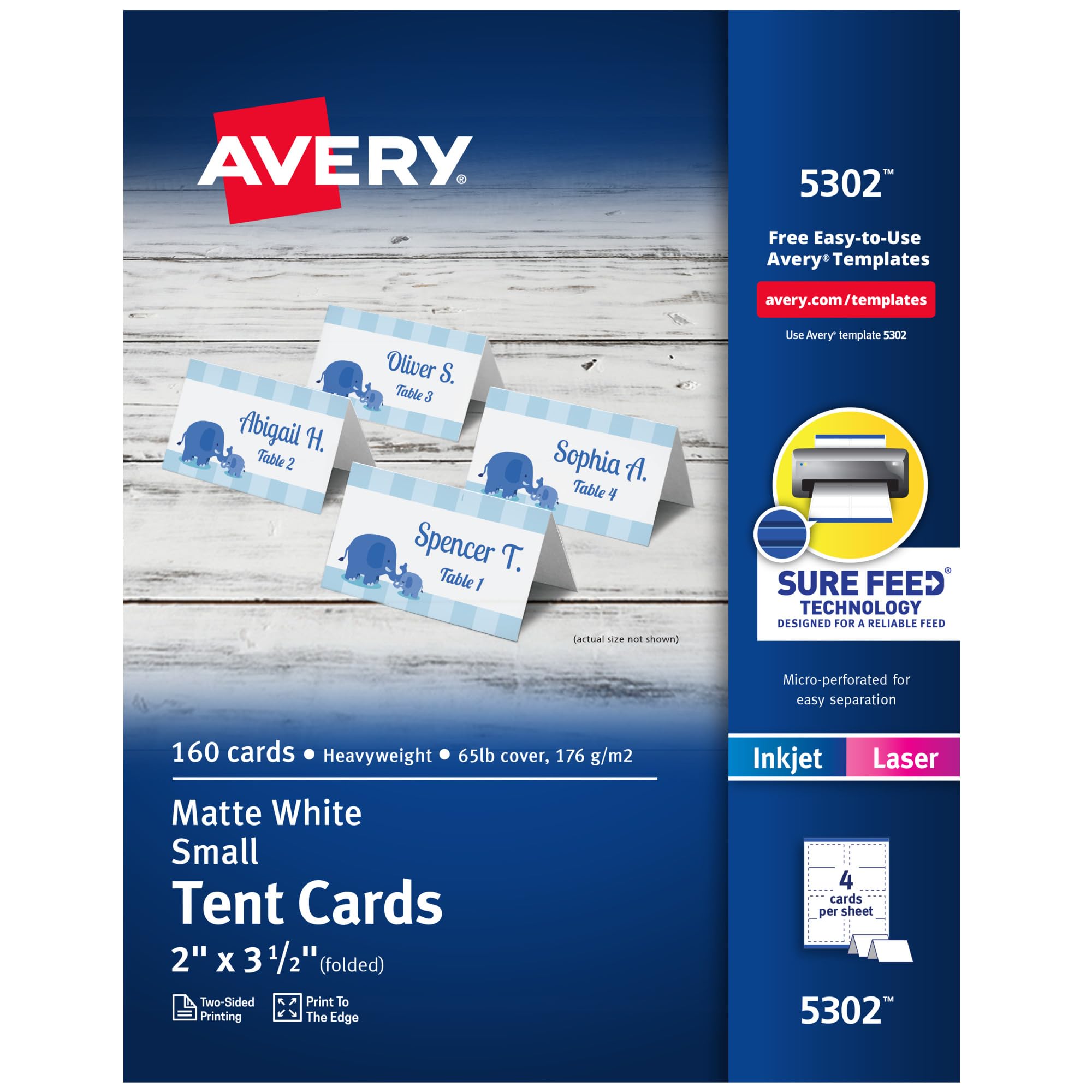 Avery 5302 Printable Tent Cards