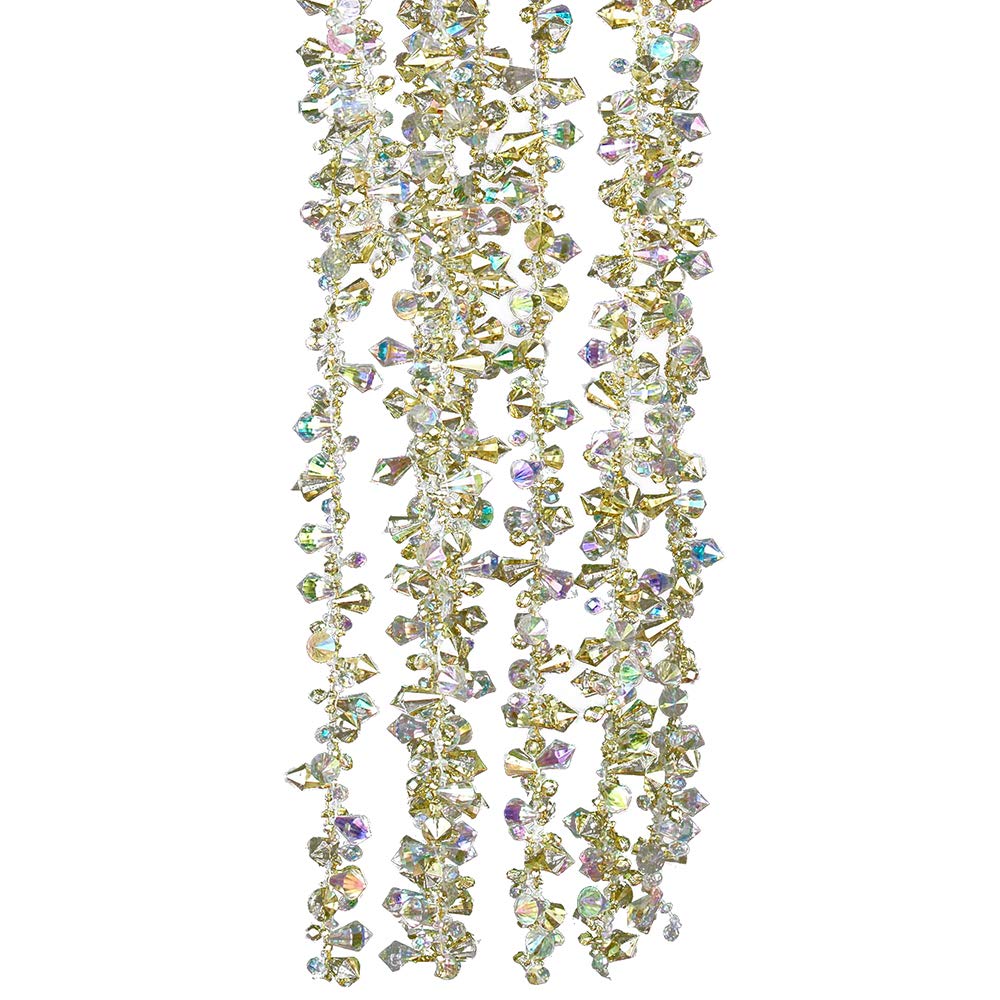 Kurt S. Adler Gold & Iridescent Bead Garland — 9 ft