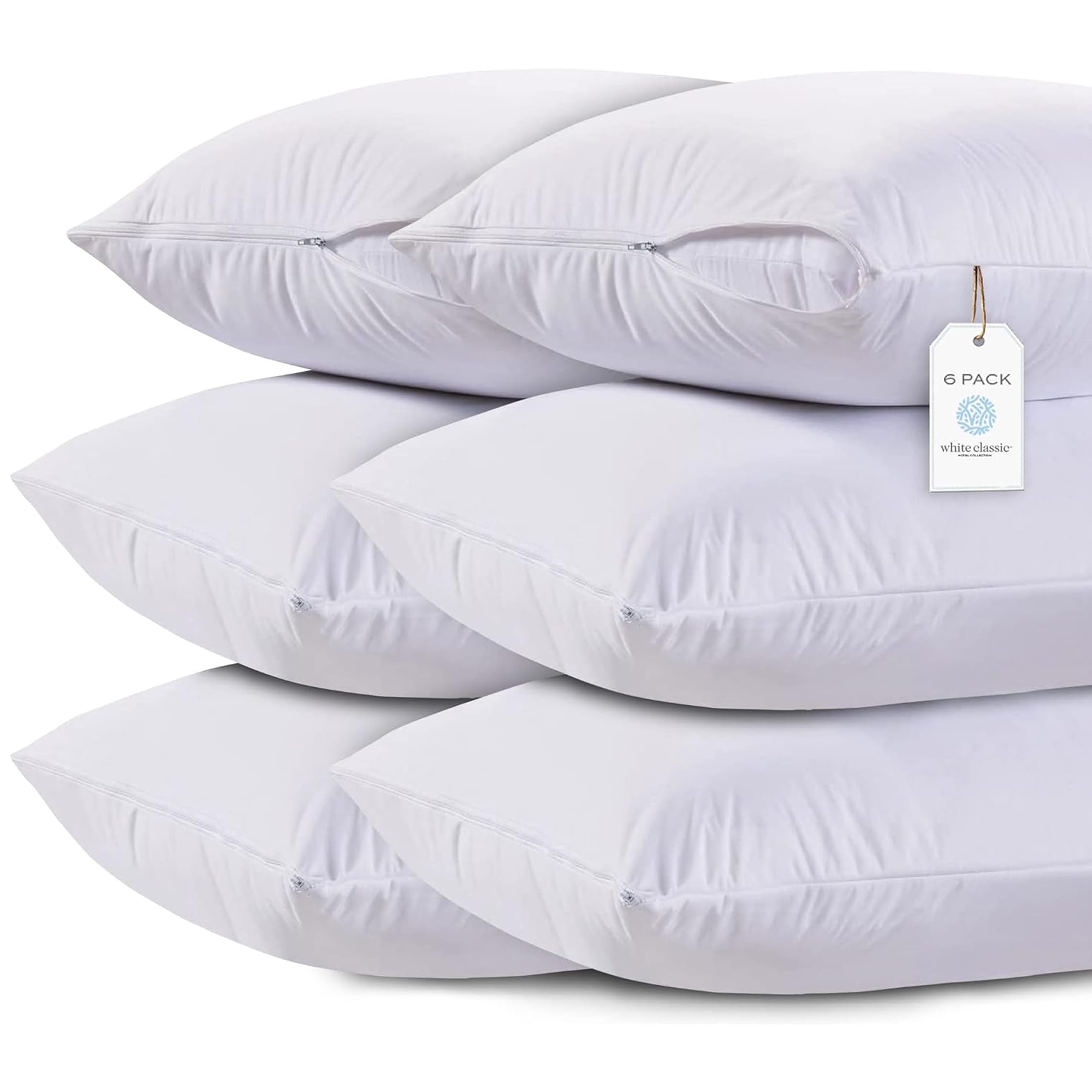 Classic King Pillow Protectors (200 TC, Envelope Zipper)