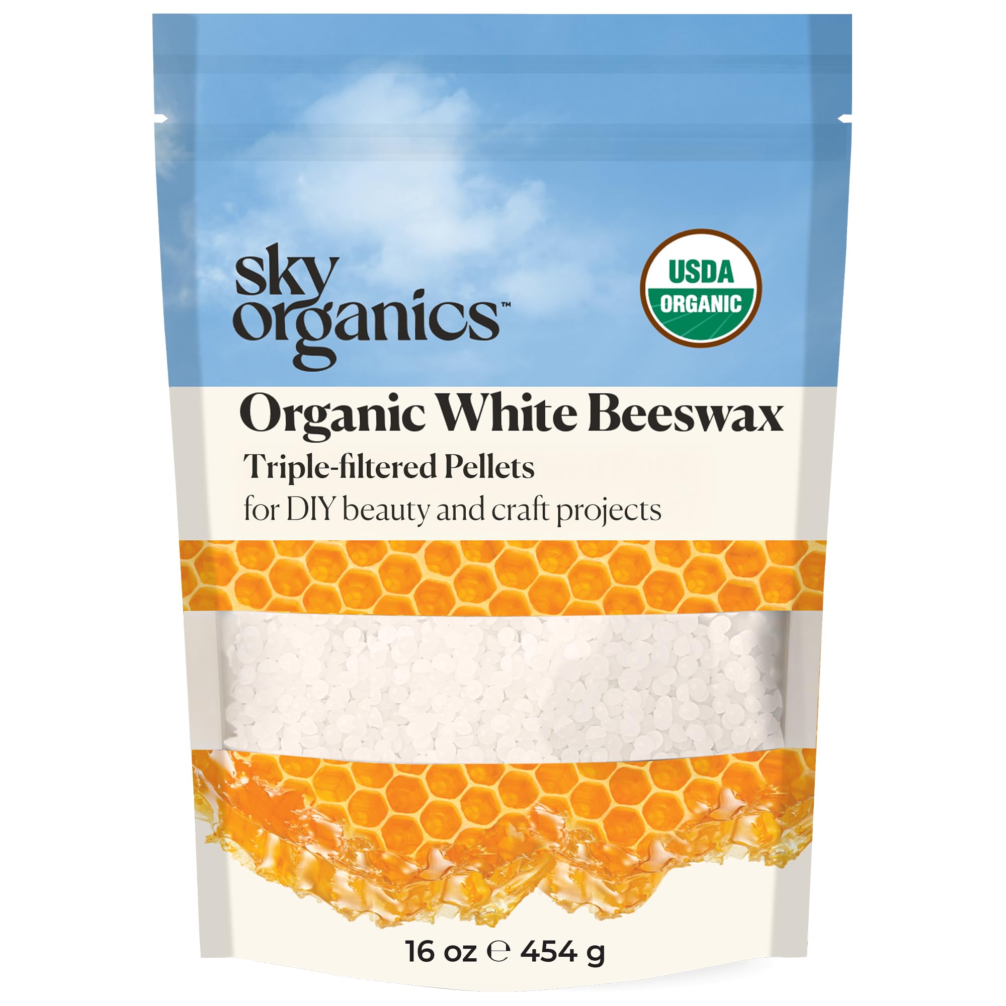 Sky Organics Organic White Beeswax Pellets