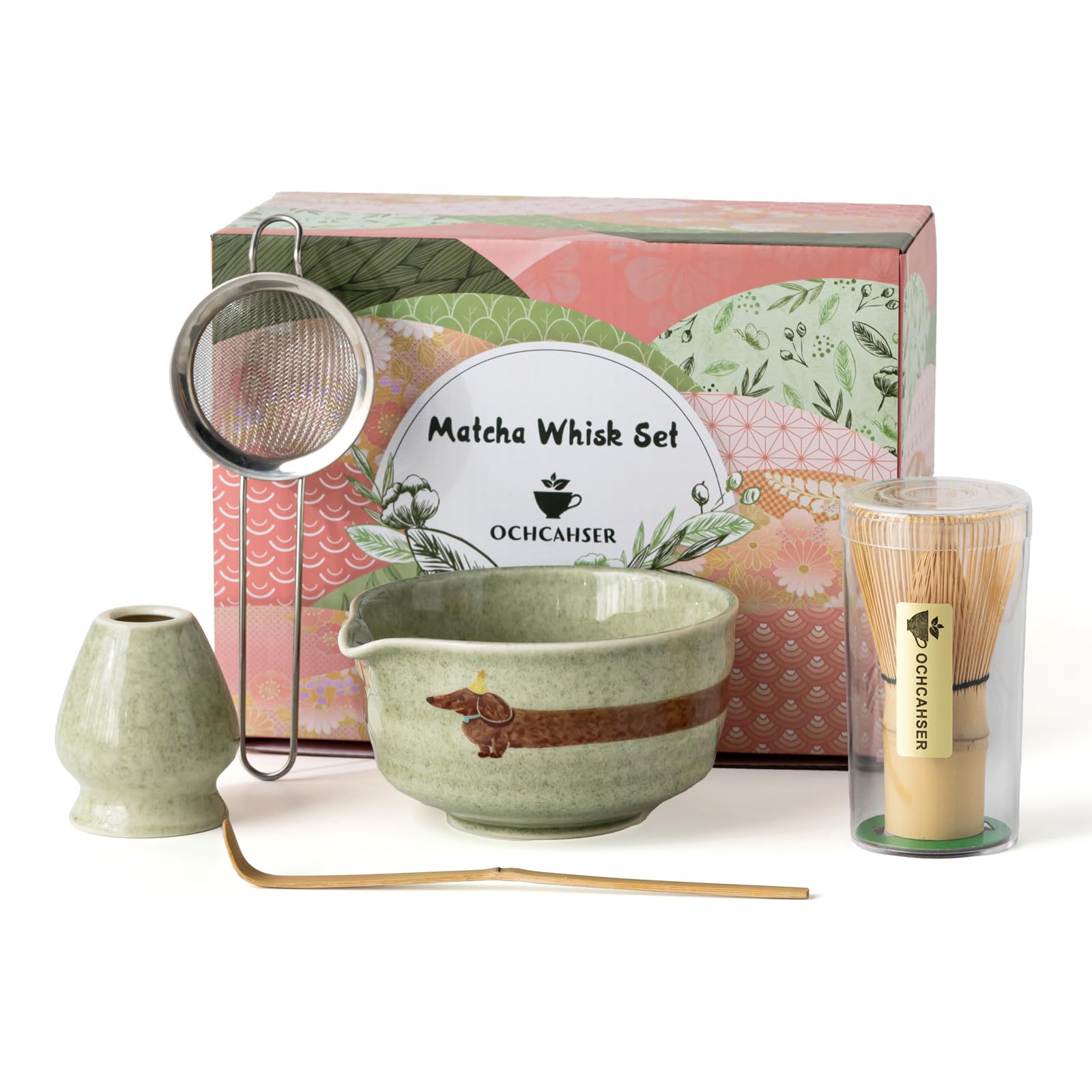 Dog Pattern Matcha Set