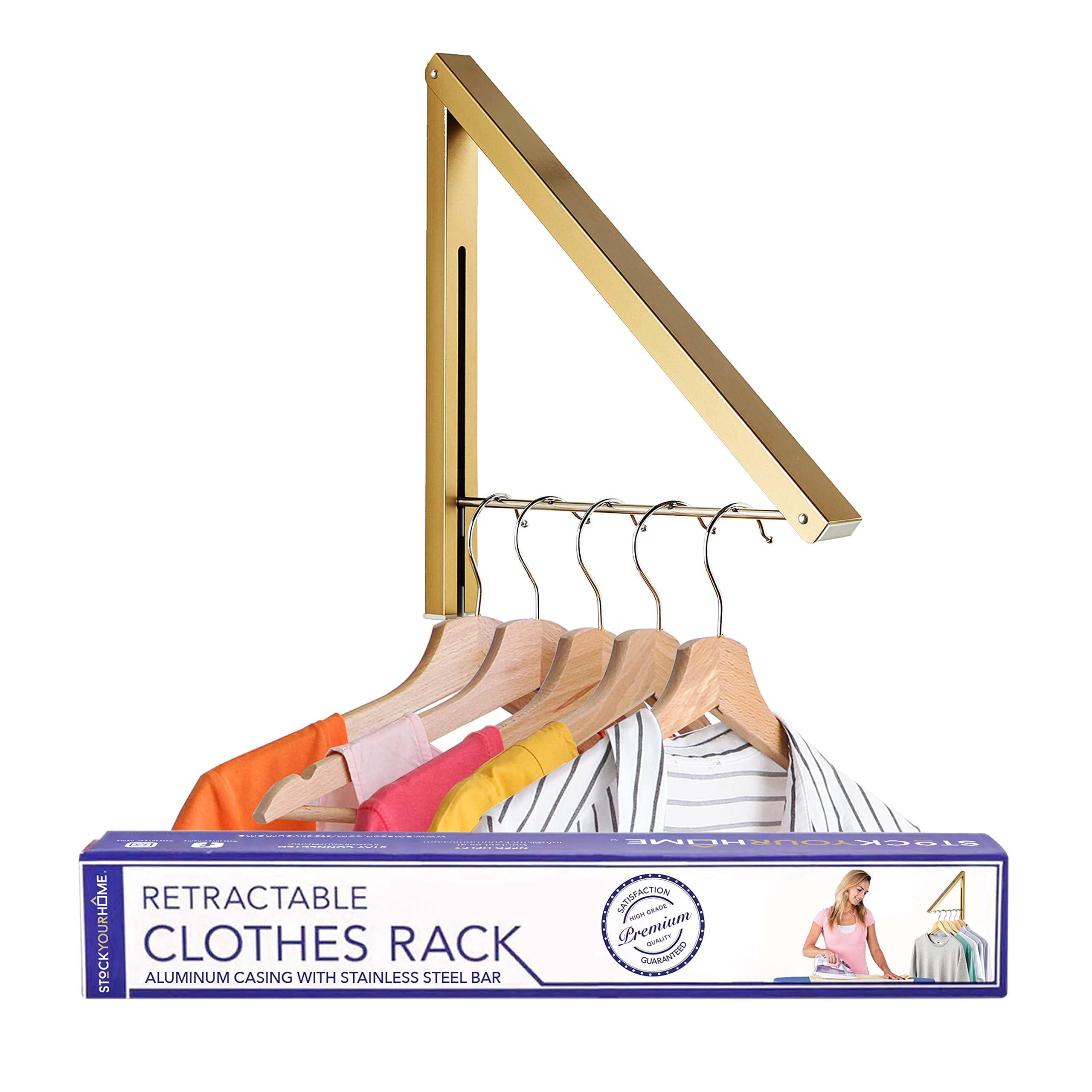 Single Foldable Wall‑Mounted Clothes Rack