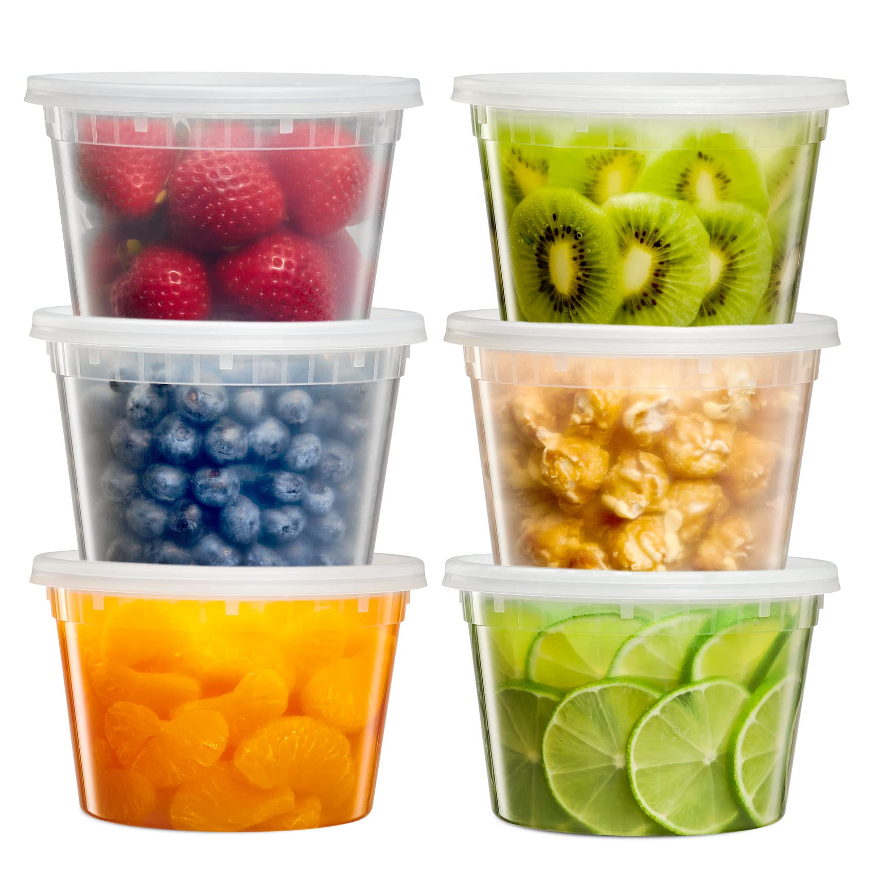 16oz Deli Food Storage Containers (24 Sets)