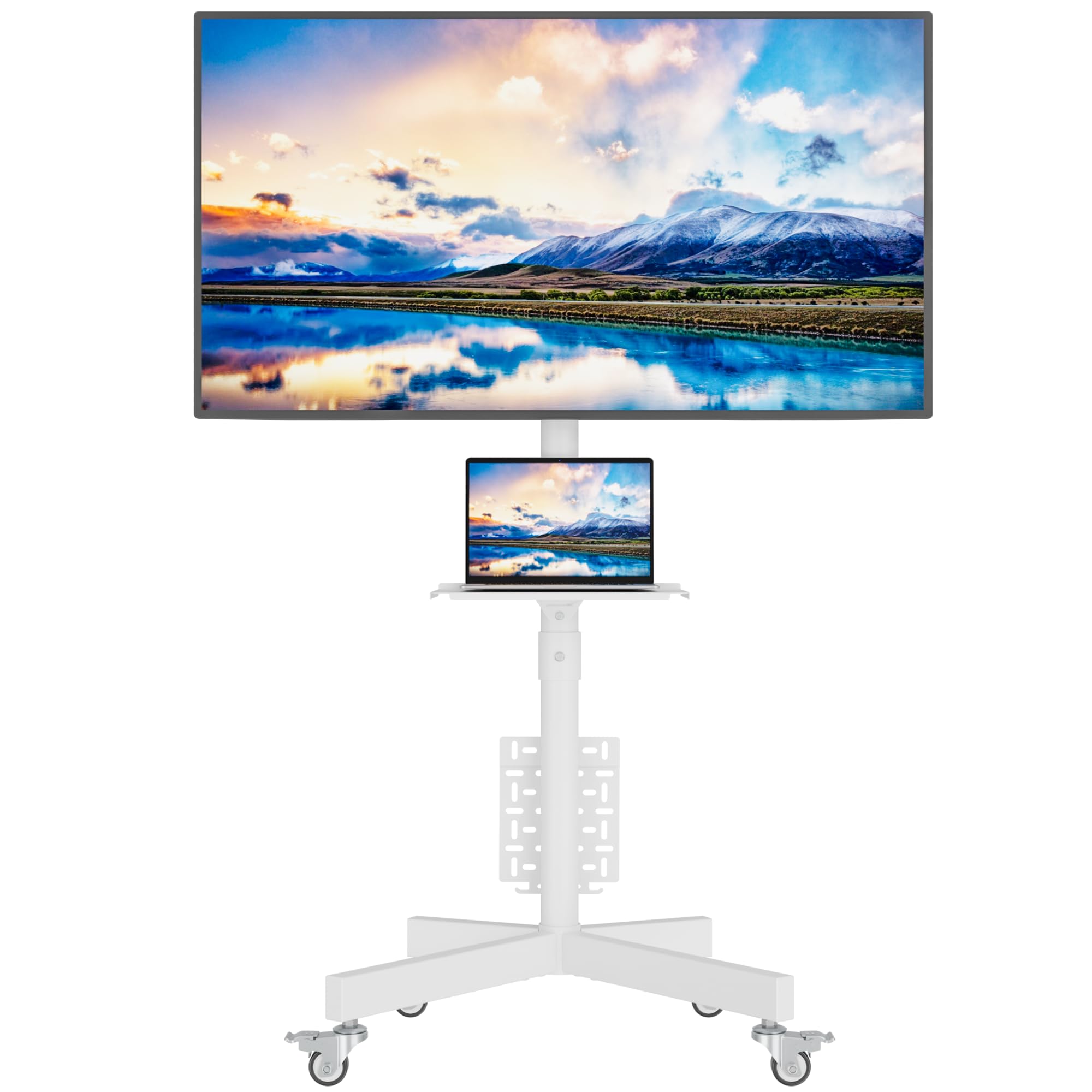 BONTEC Mobile Rolling TV Stand