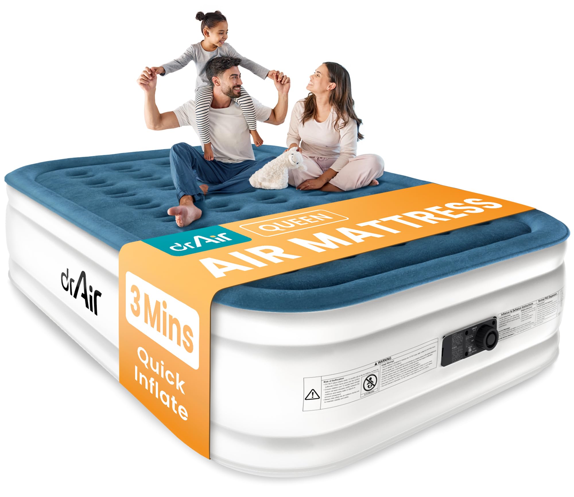 Dr. Air Queen Air Mattress with Quiet Pump