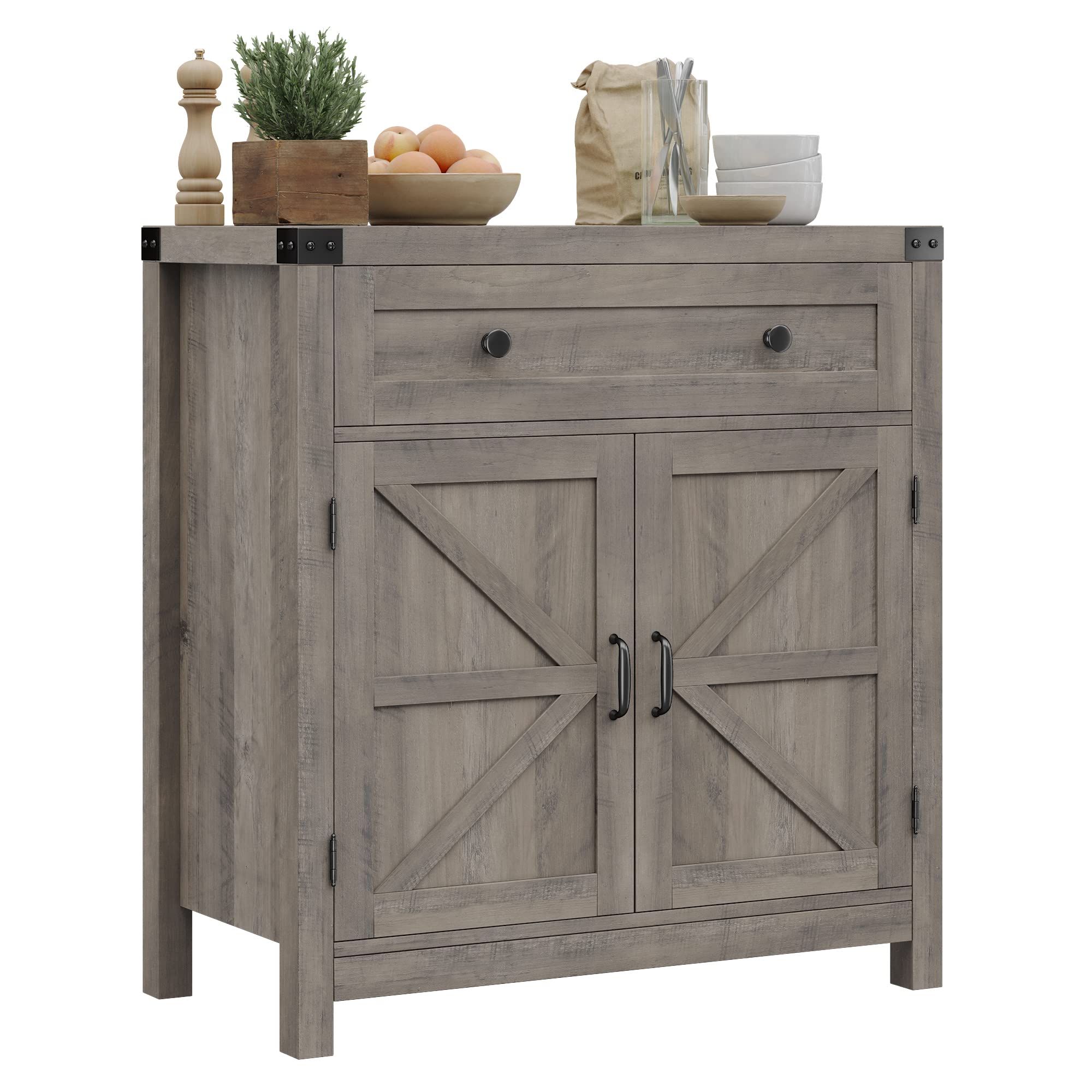 HOSTACK Farmhouse Coffee Bar Cabinet