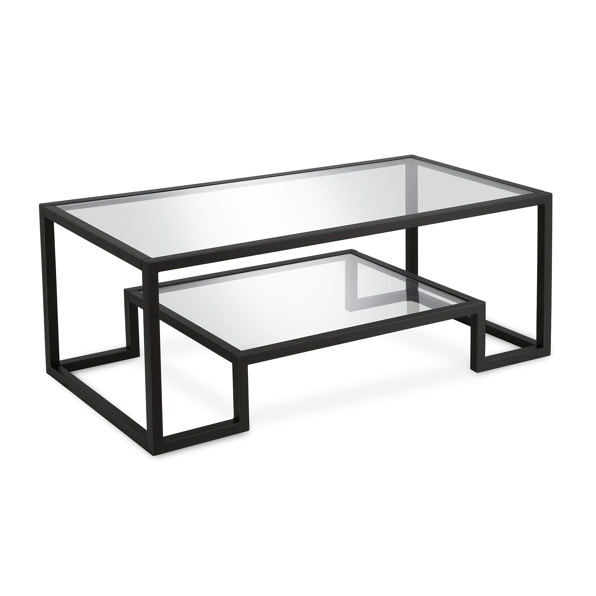 Henn&Hart 45" Rectangular Glass Coffee Table