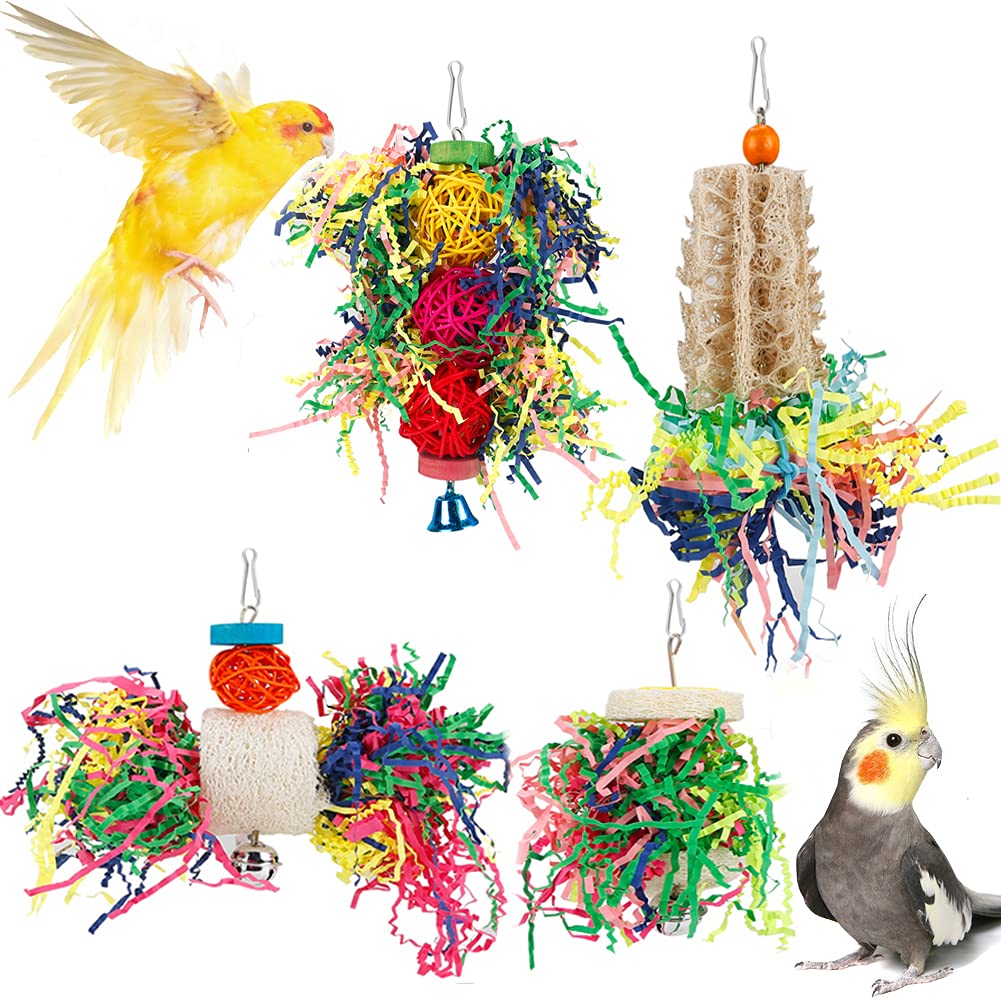 Foraging Shredding Toy Set with Rope Perch