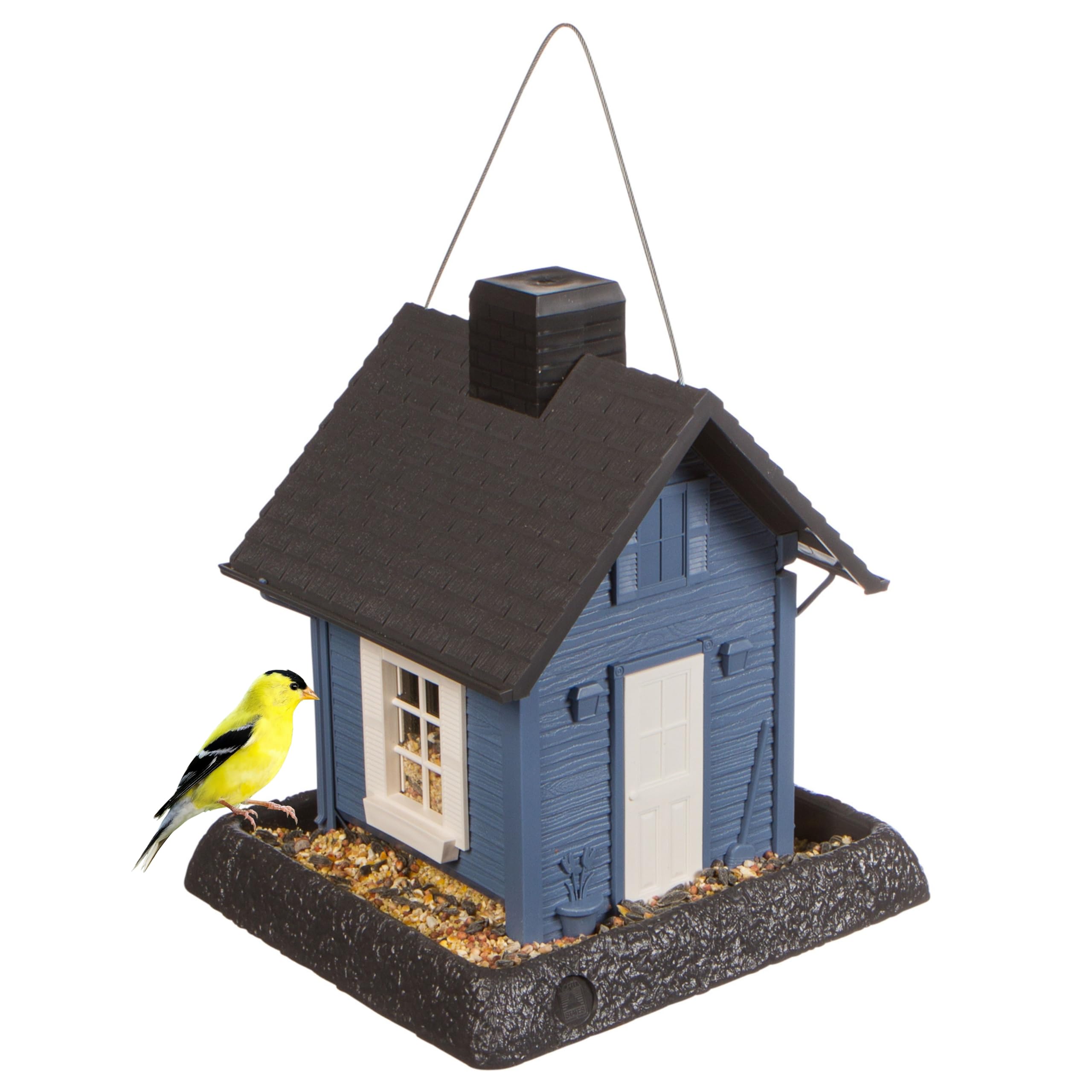 North States Village Blue Cottage Hopper Feeder