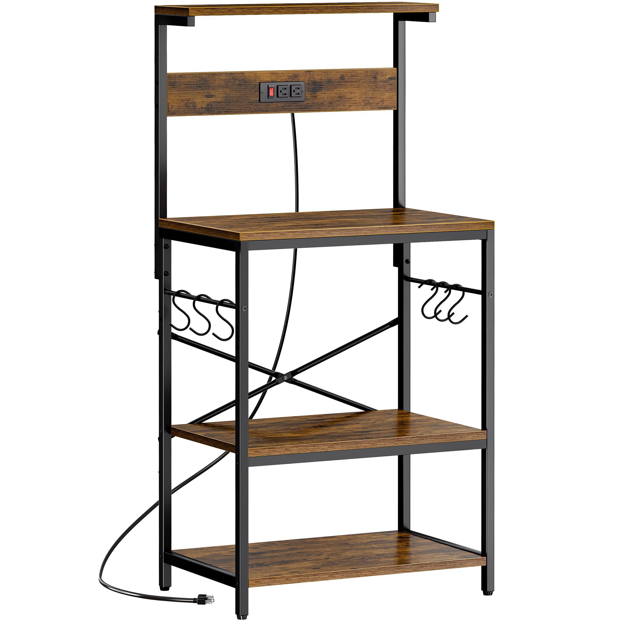 SUPERJARE Kitchen Baker's Rack with Power Outlets