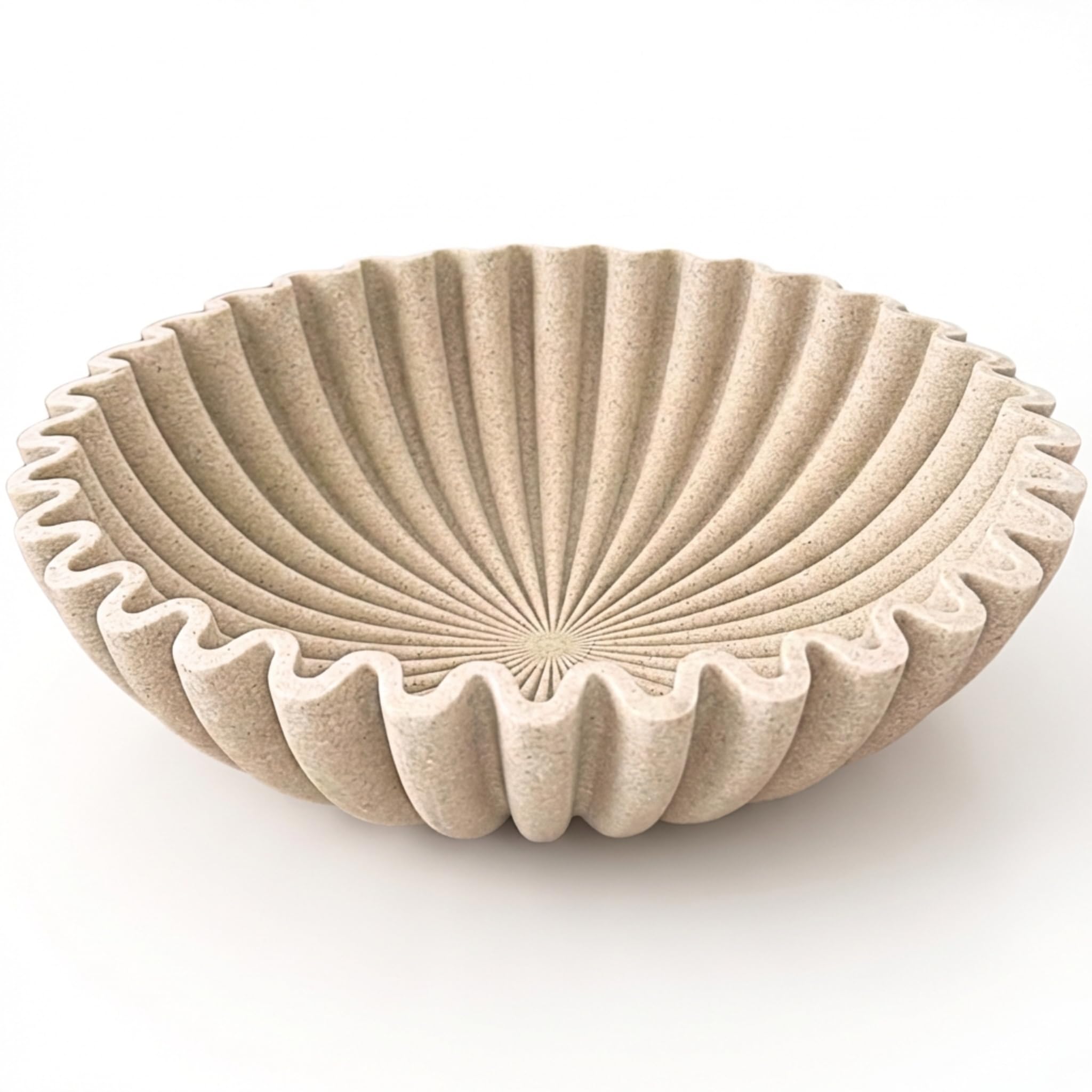 OAKOA Beige Resin Decorative Bowl