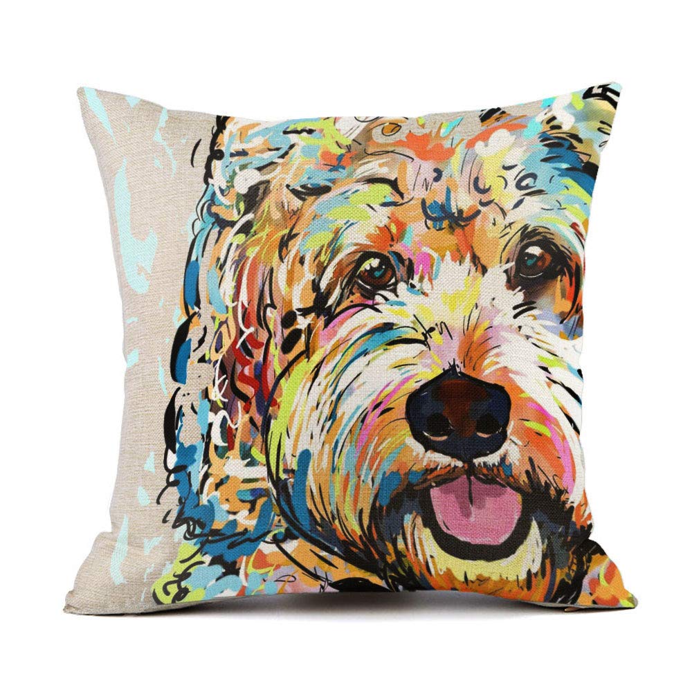 Redland Art Goldendoodle Linen Pillow Cover