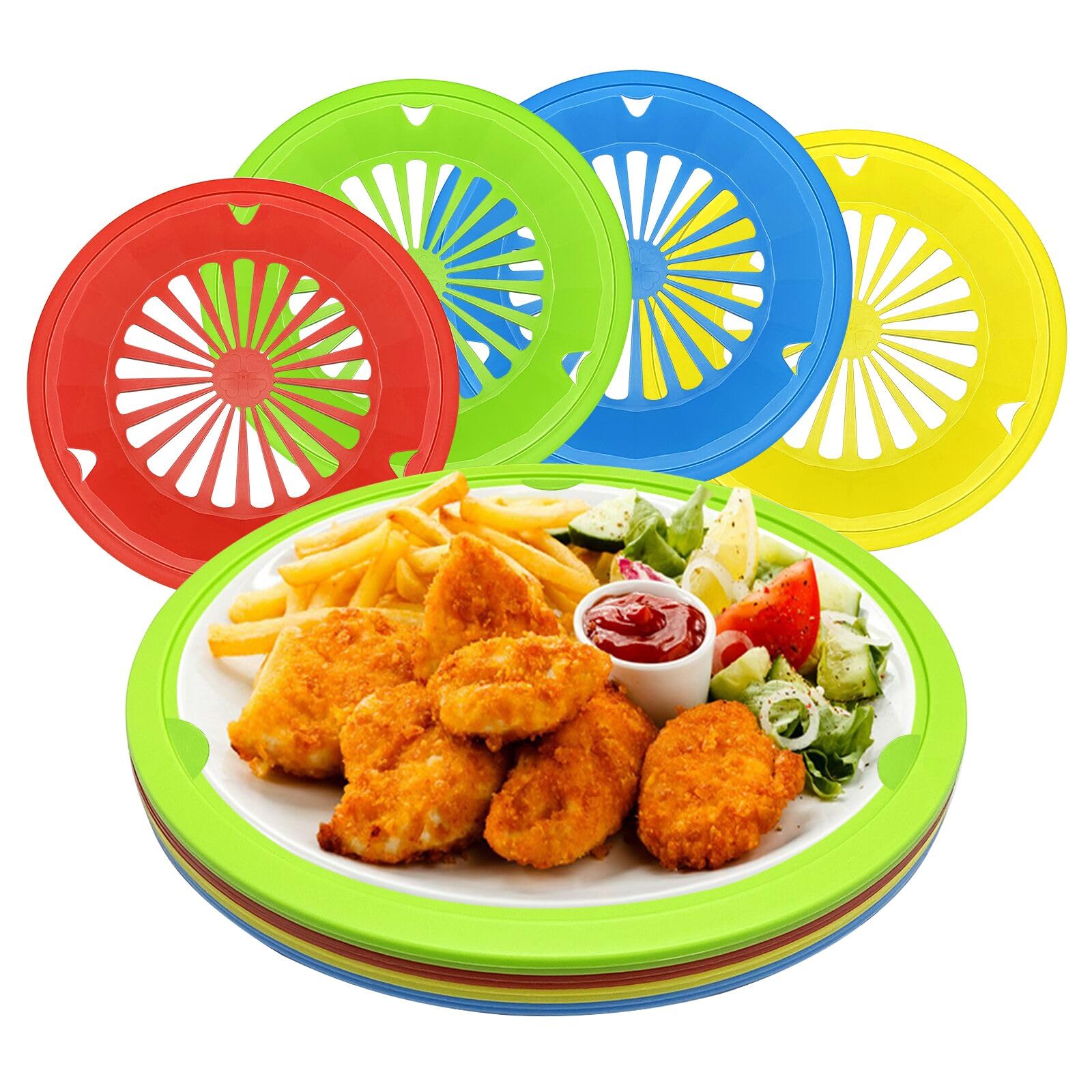 EBIGIC 10.5" Paper Plate Holders (4-Color, 8-pack)