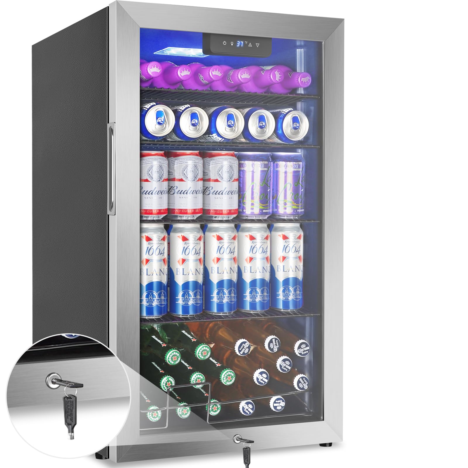 128-Can Beverage Refrigerator (3.2 cu. ft.)