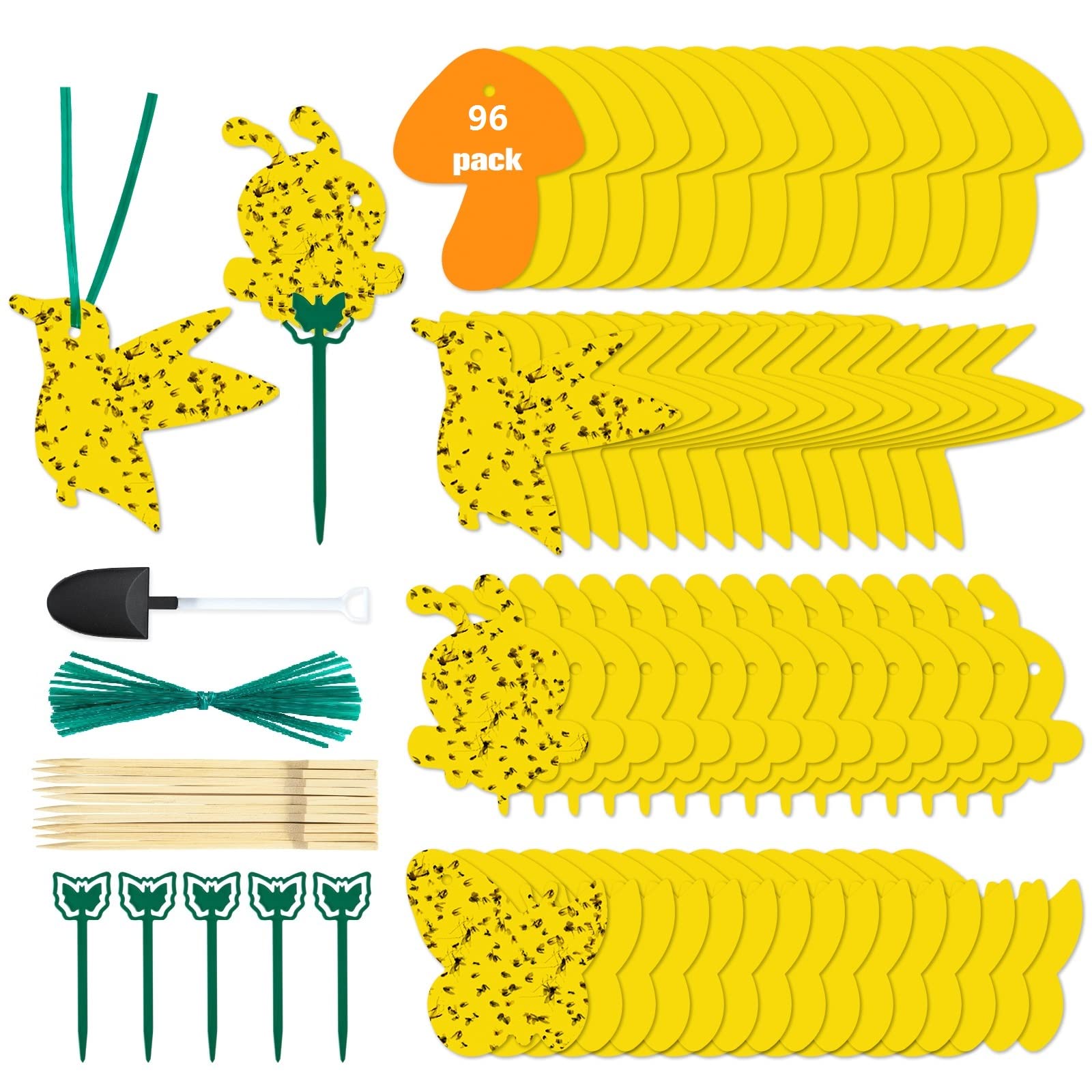 Stingmon Yellow Sticky Plant Traps (96-pack)