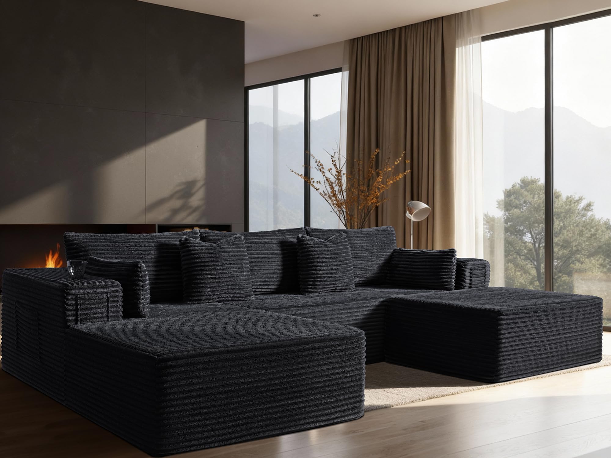 Cloud U-Shaped Sectional with Deep Seats