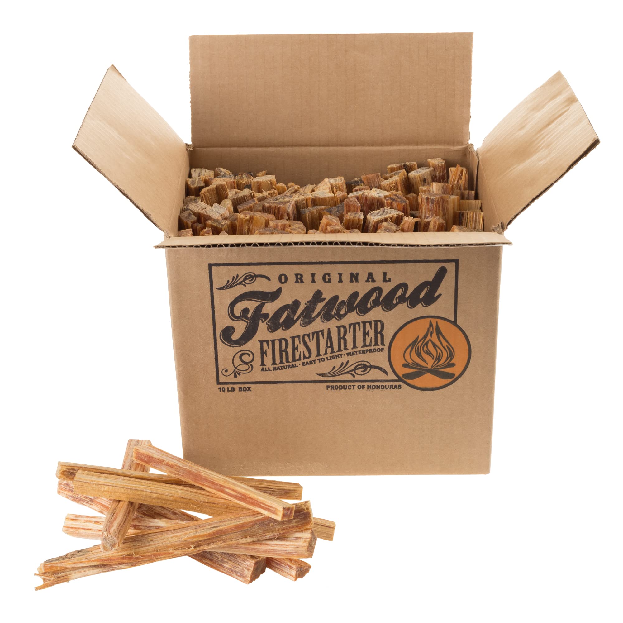 Fatwood Fire Starter Sticks 10lb Box - Pure Garden