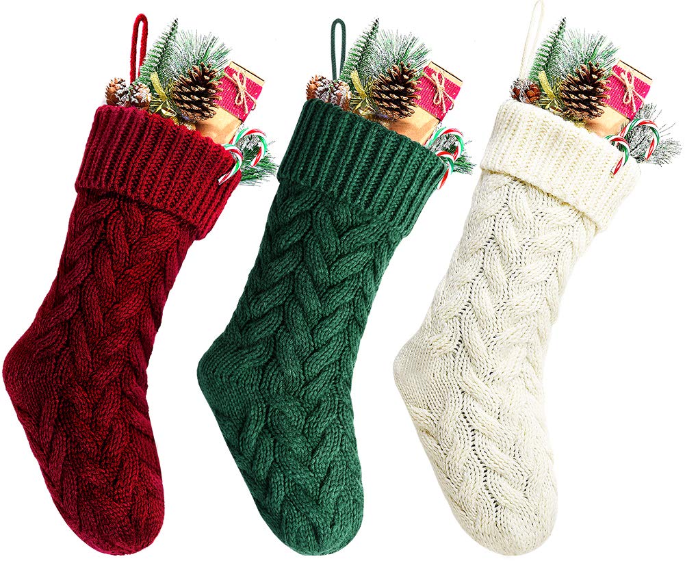Kunyida Cable Knit Stockings (3-Pack)