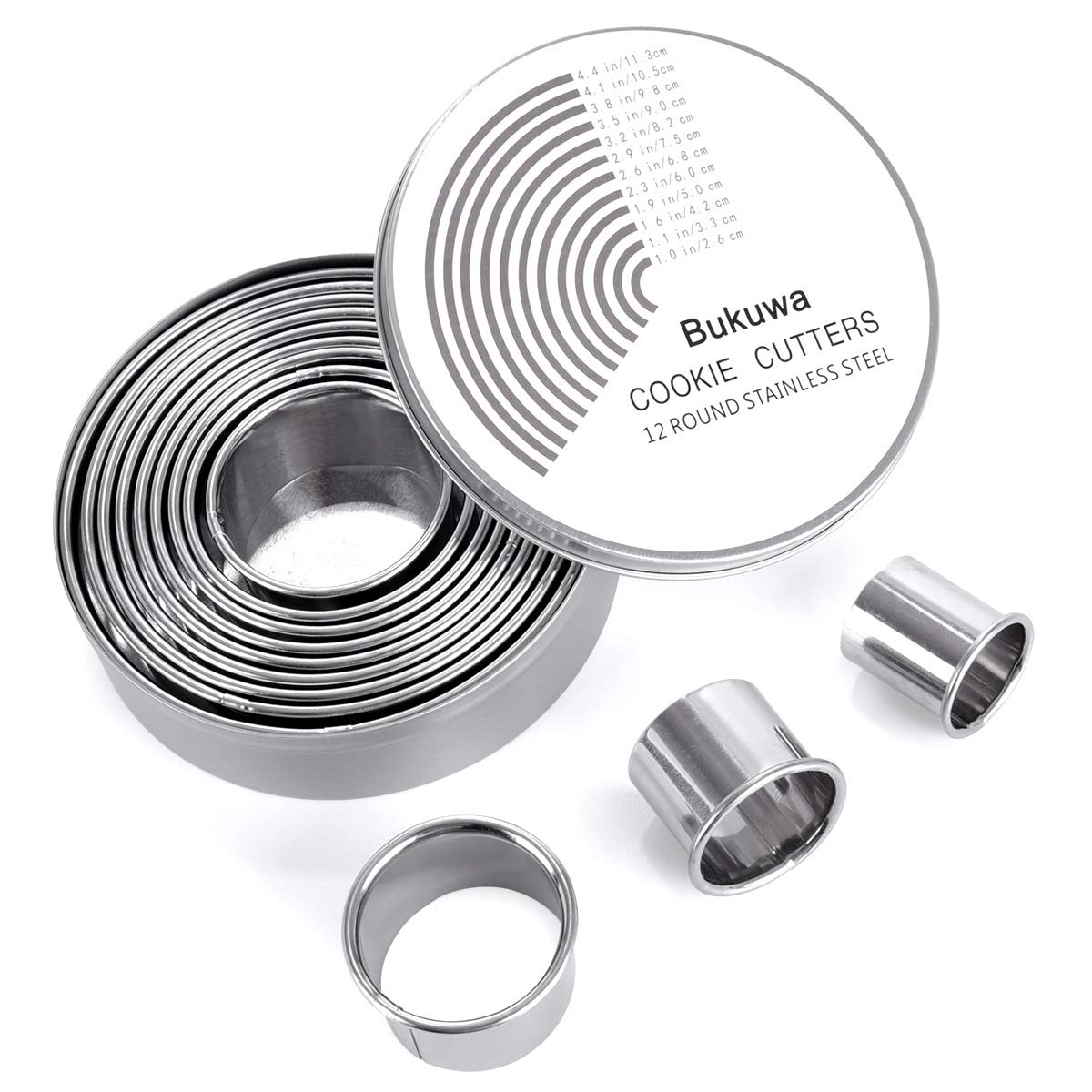 12-Piece Round Pastry Cutters