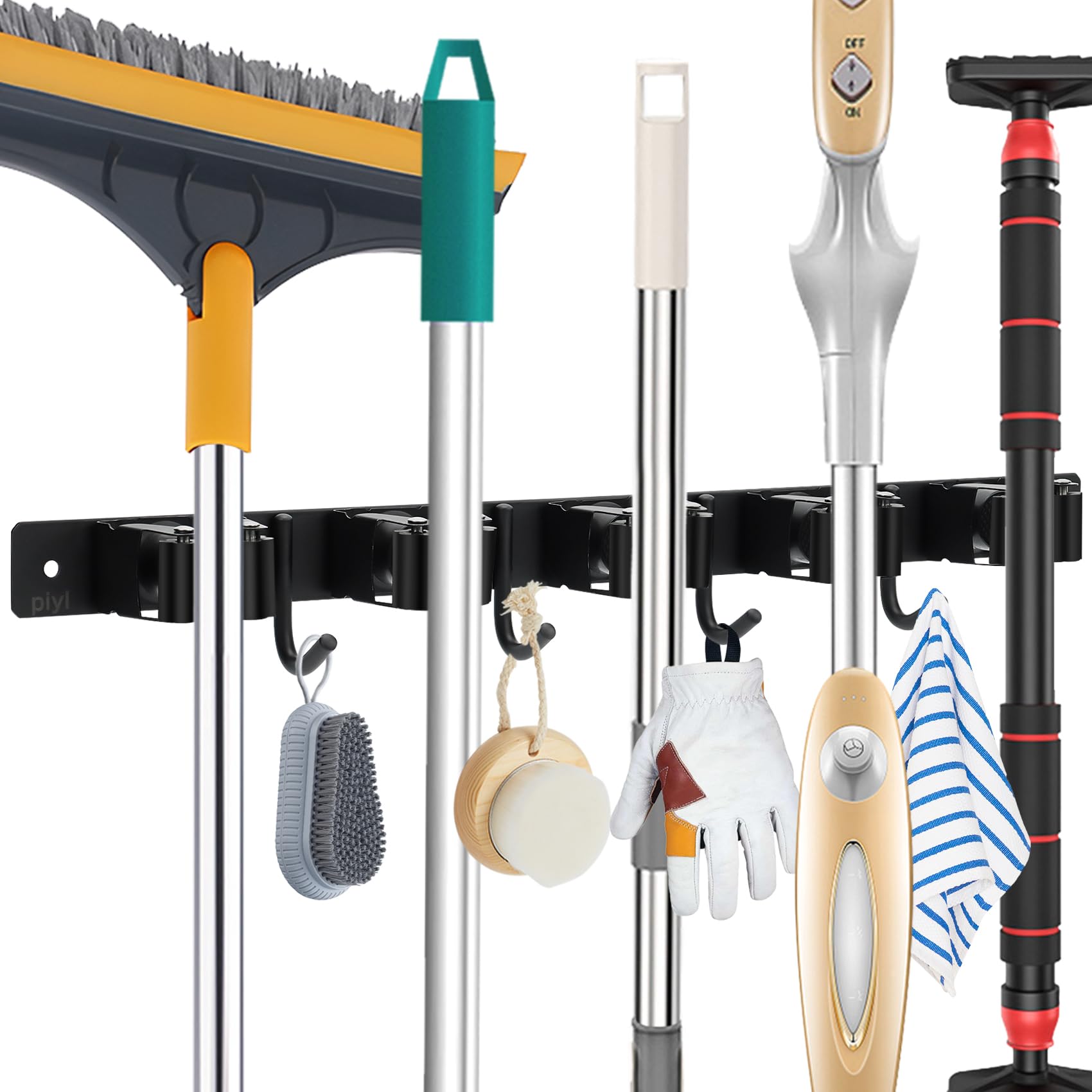 Piyl 304 Stainless Mop & Broom Holder