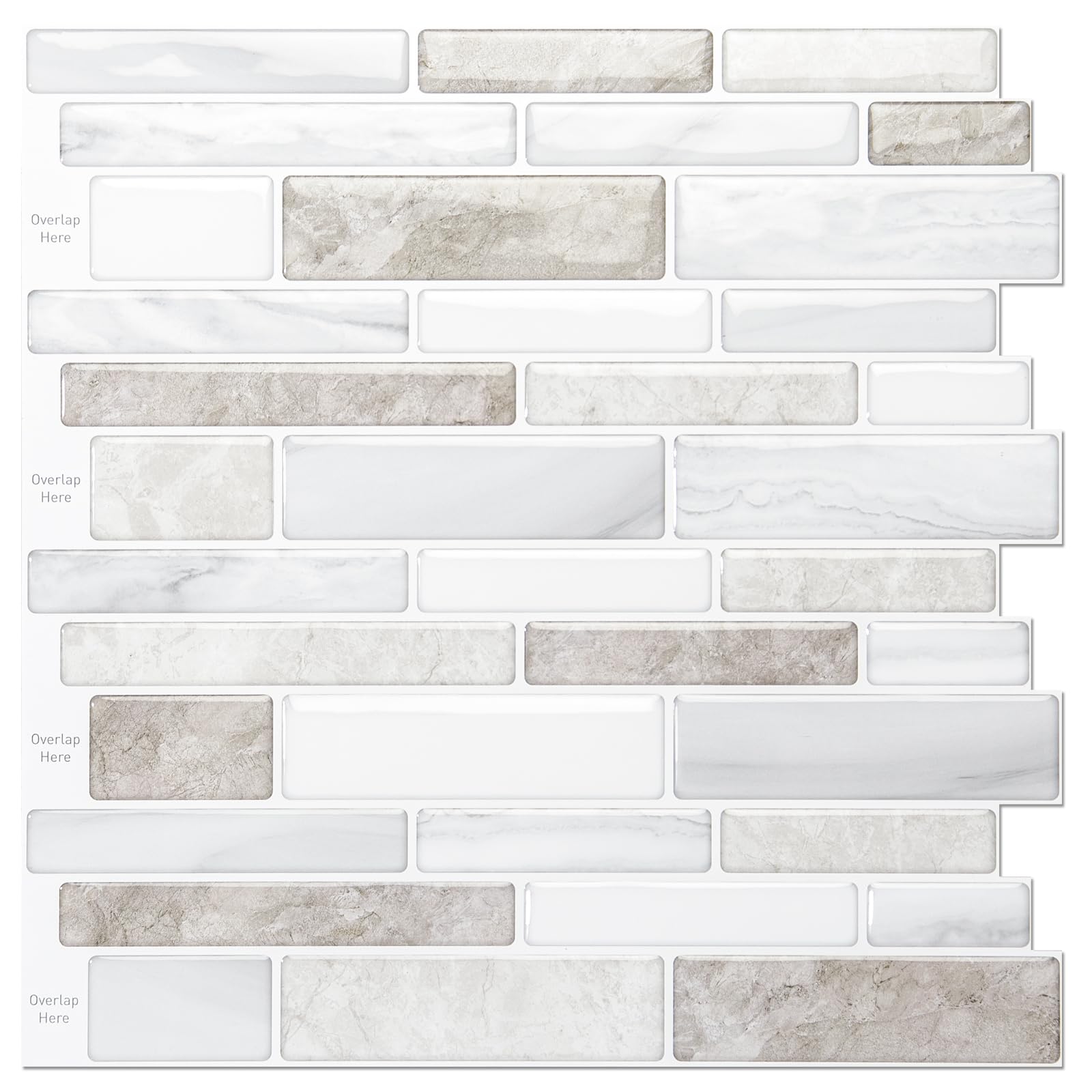 LONGKING Marble Peel-and-Stick Tile Sheets
