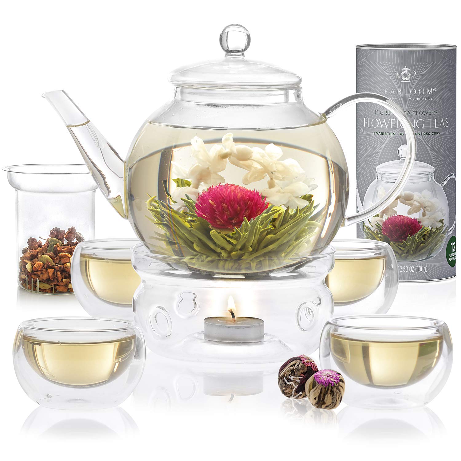 Teabloom Glass Blooming Tea Set
