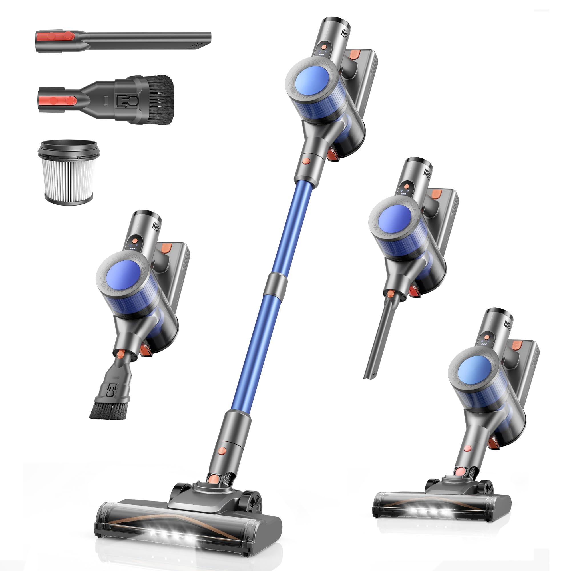 Dzaki Cordless Vacuum Cleaner, 50KPa — Blue