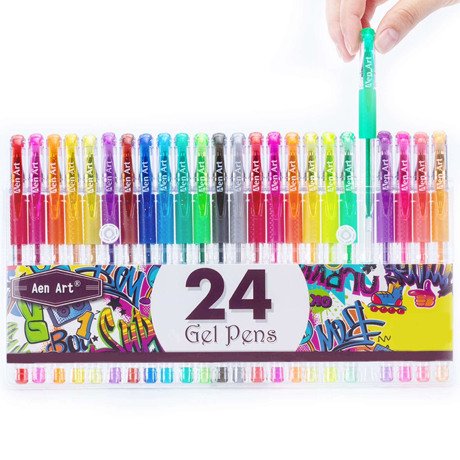 Aen Art Glitter Gel Pens (24 Colors)