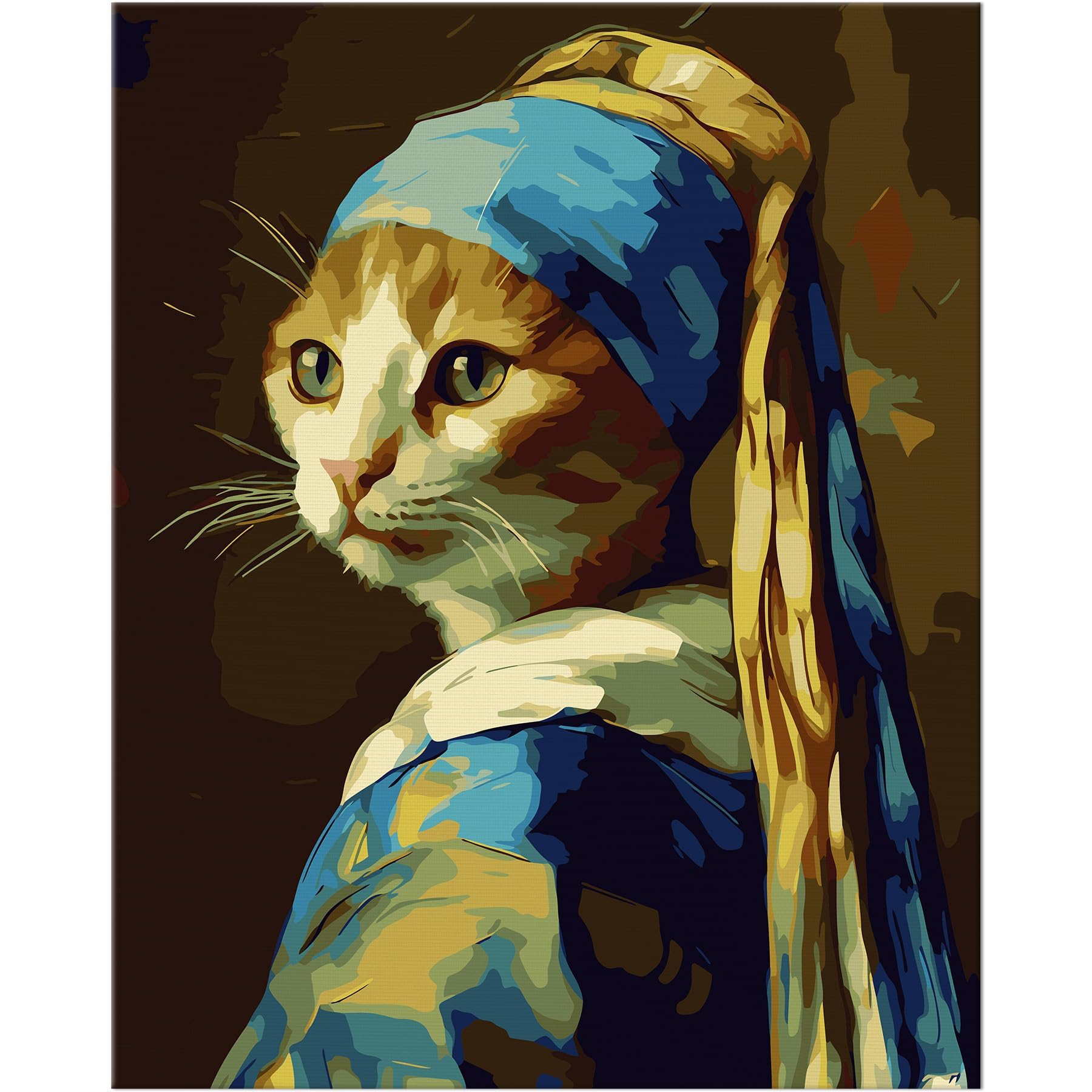 NiArt Pearl-Earring Cat Canvas