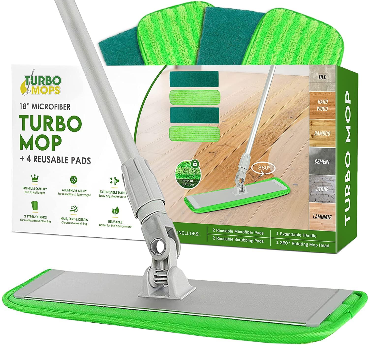 Turbo Microfiber 18" Mop System