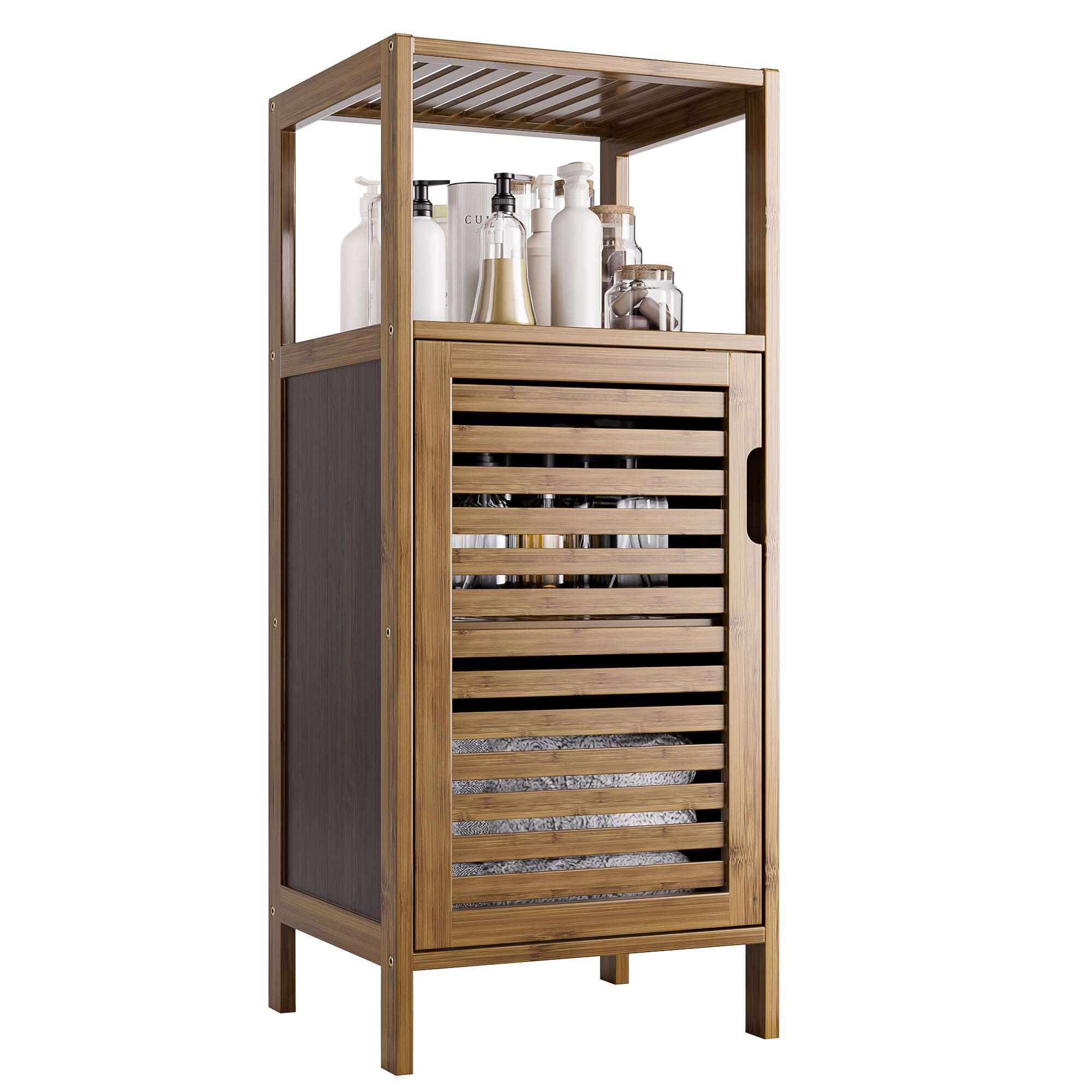 HITNET 4-Tier Bamboo Floor Cabinet