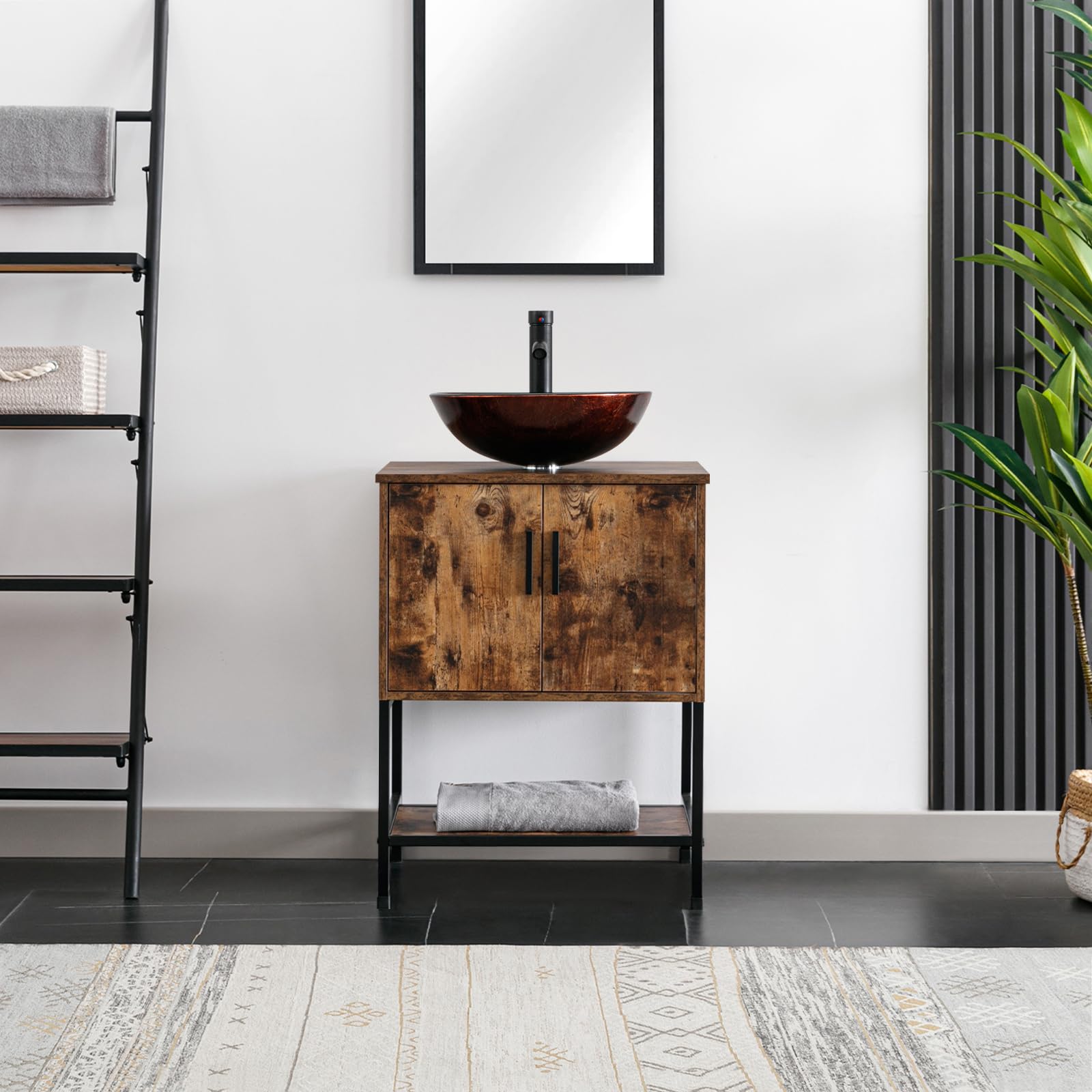 eclife 24in Vanity with Vessel Sink