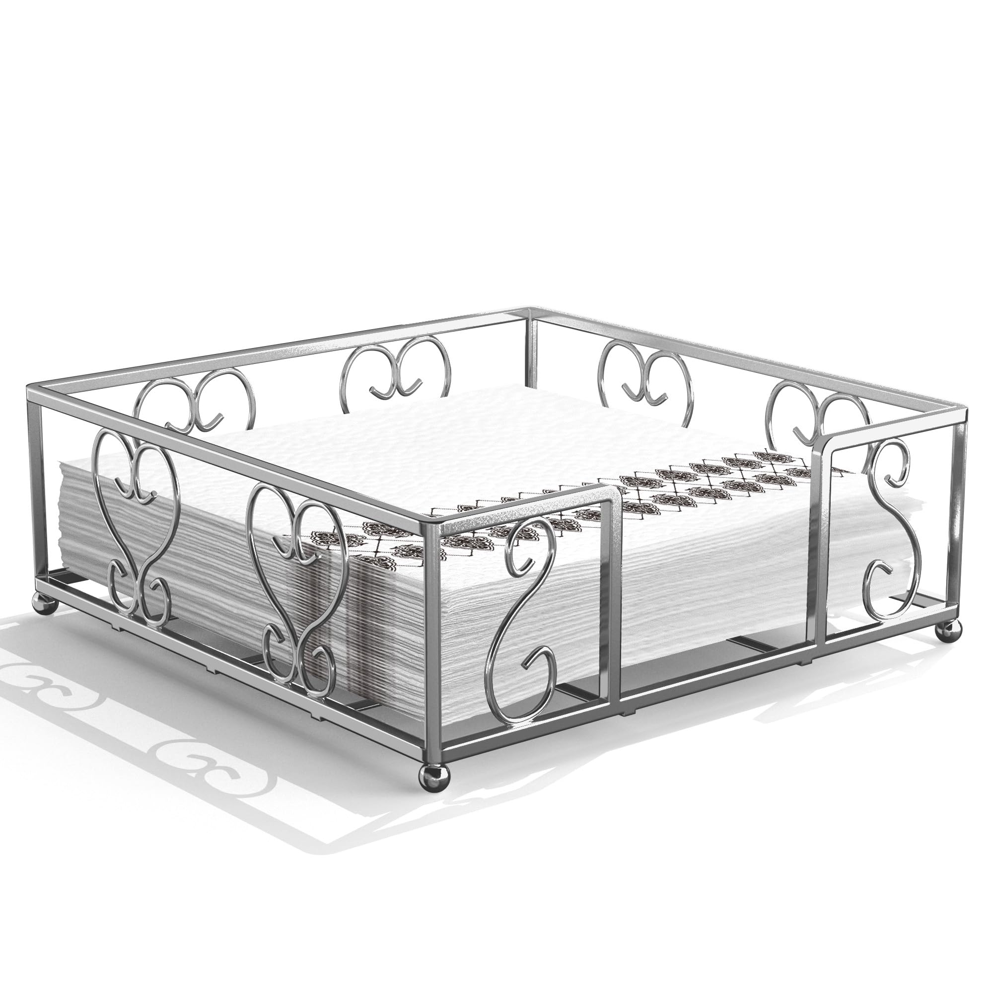 LEVIMETREE Silver Flat Napkin Holder