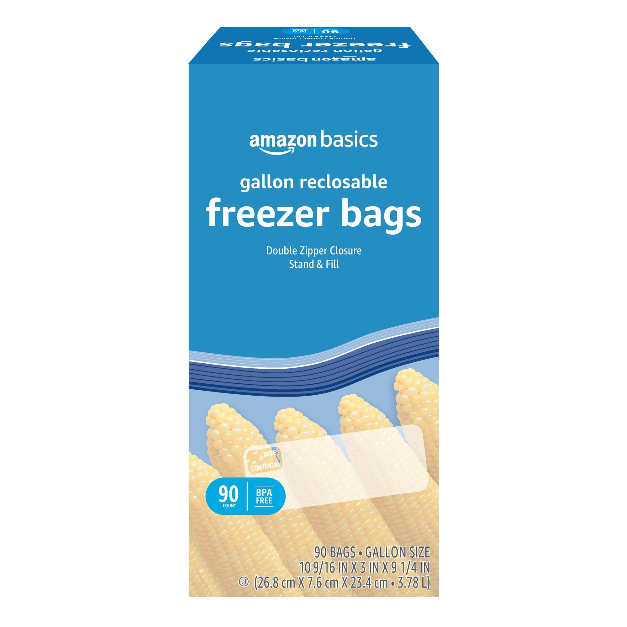 Amazon Basics Reclosable Freezer Gallon Bags