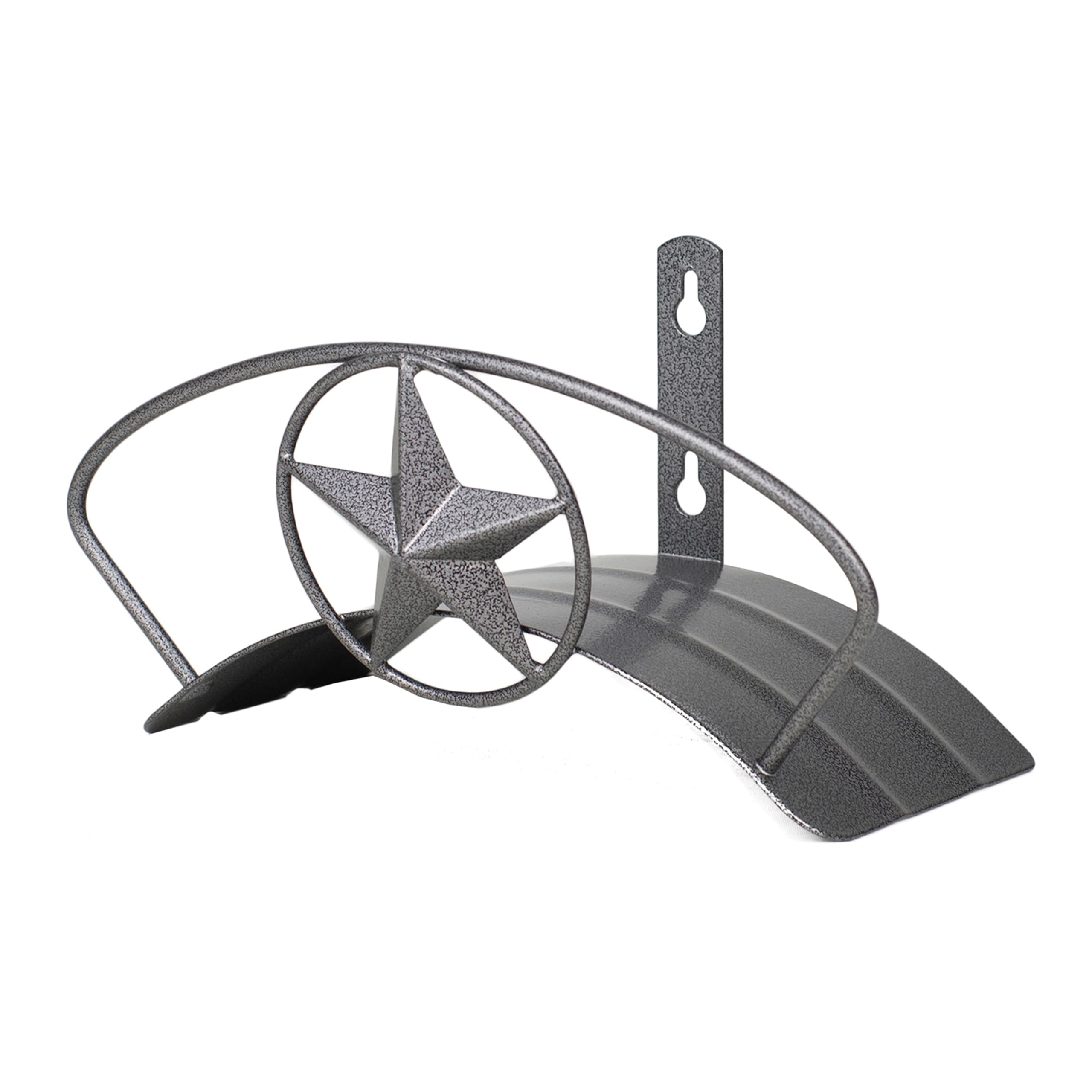 Yard Butler Heavy Duty Wall-Mounted Hose Hanger - Star Design, Silver