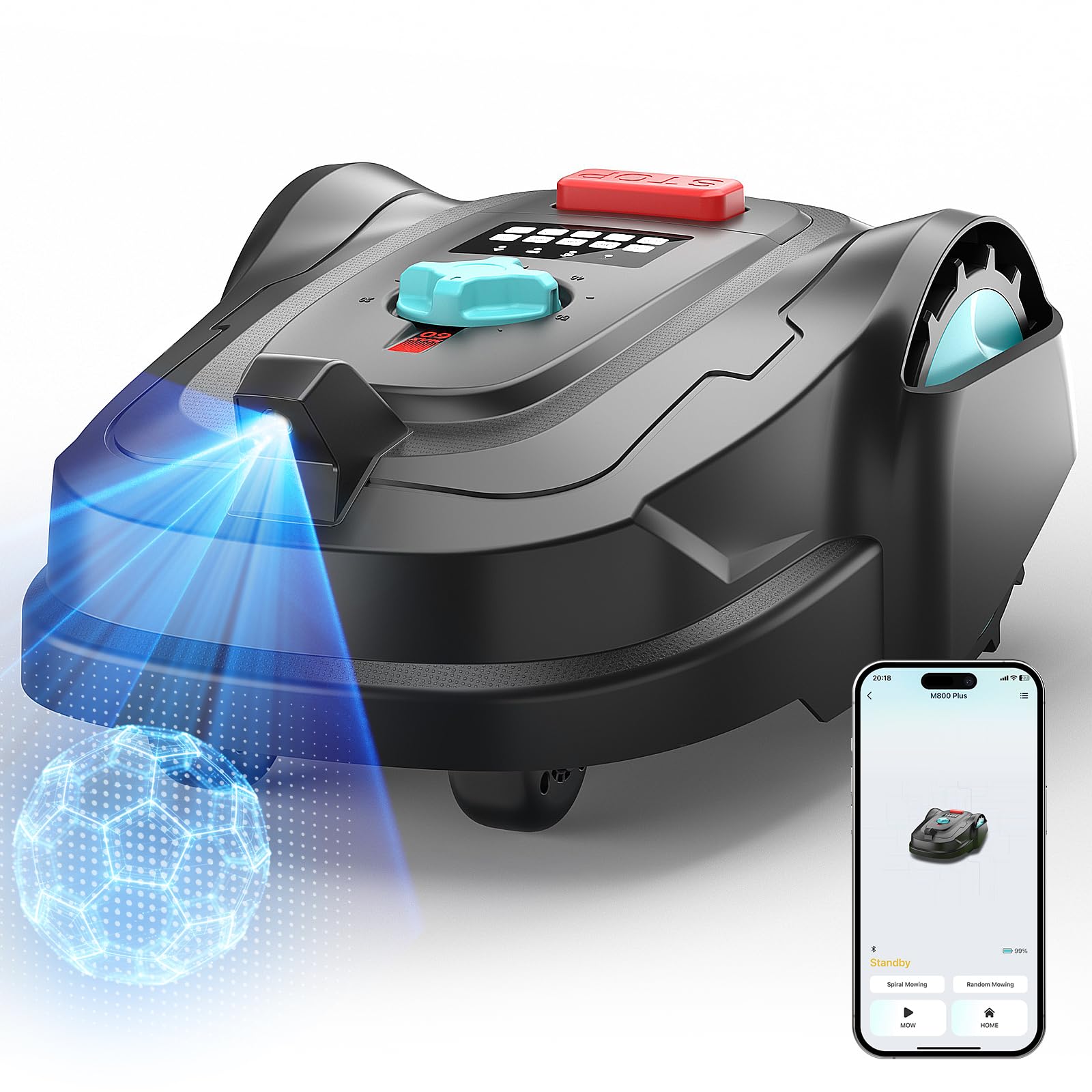 2026 M800Plus GPS+3D Vision Cordless Robot Lawn Mower
