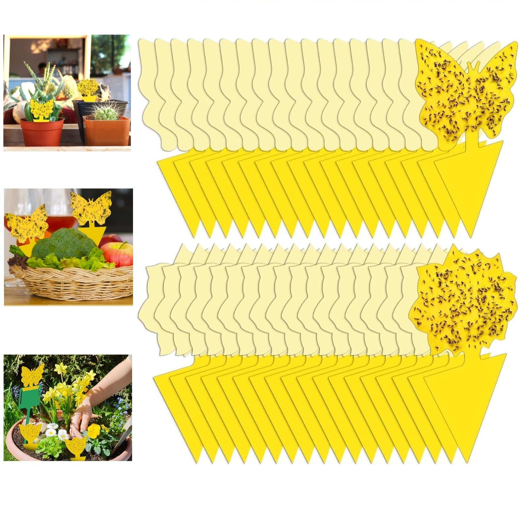 Yellow Sticky Plant Traps (54-Pack)