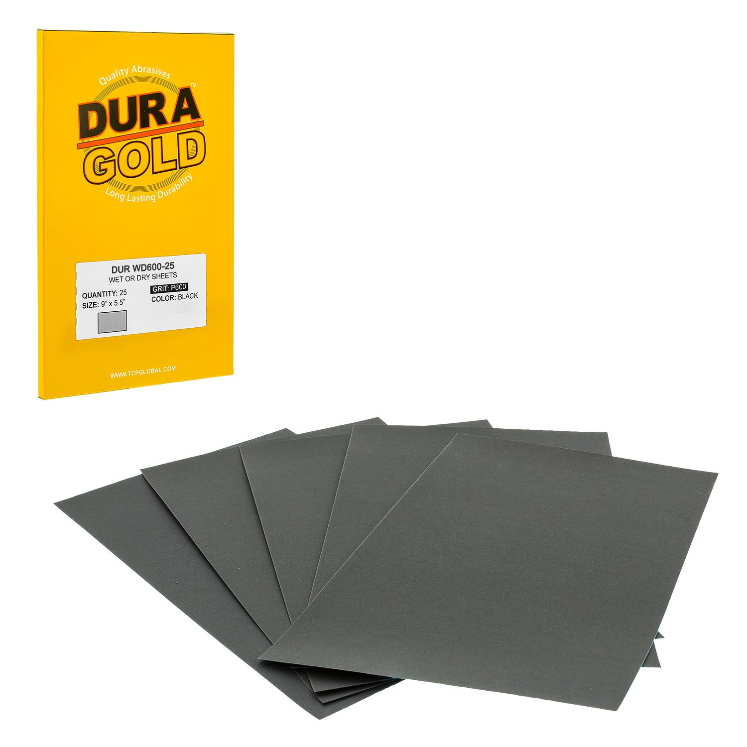 Dura-Gold 600 Grit Wet/Dry Sheets (25pc)